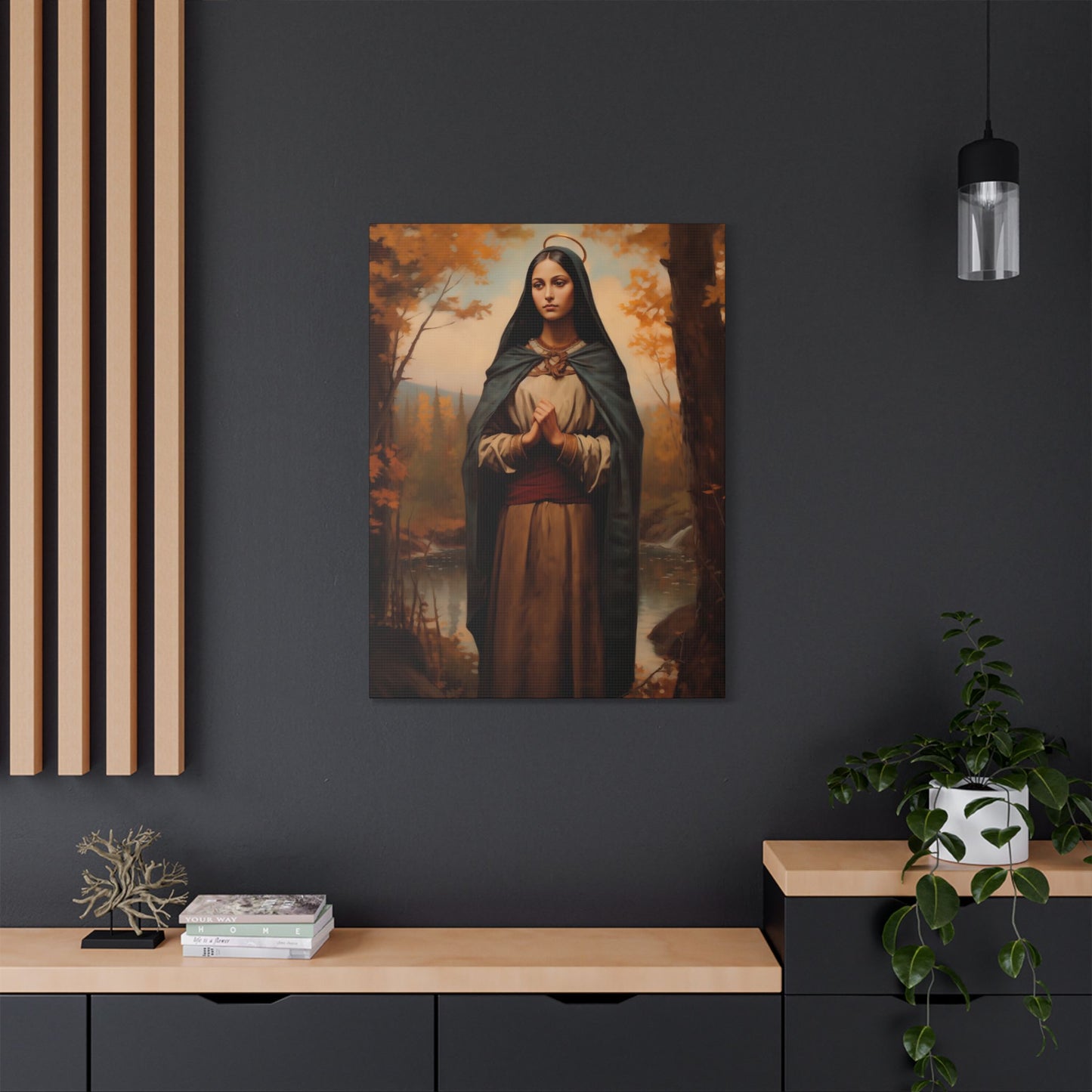 Saint Kateri Tekakwitha -  Museum Wrapped Canvas - Sanctified Souls Print - Religious Art for your Home