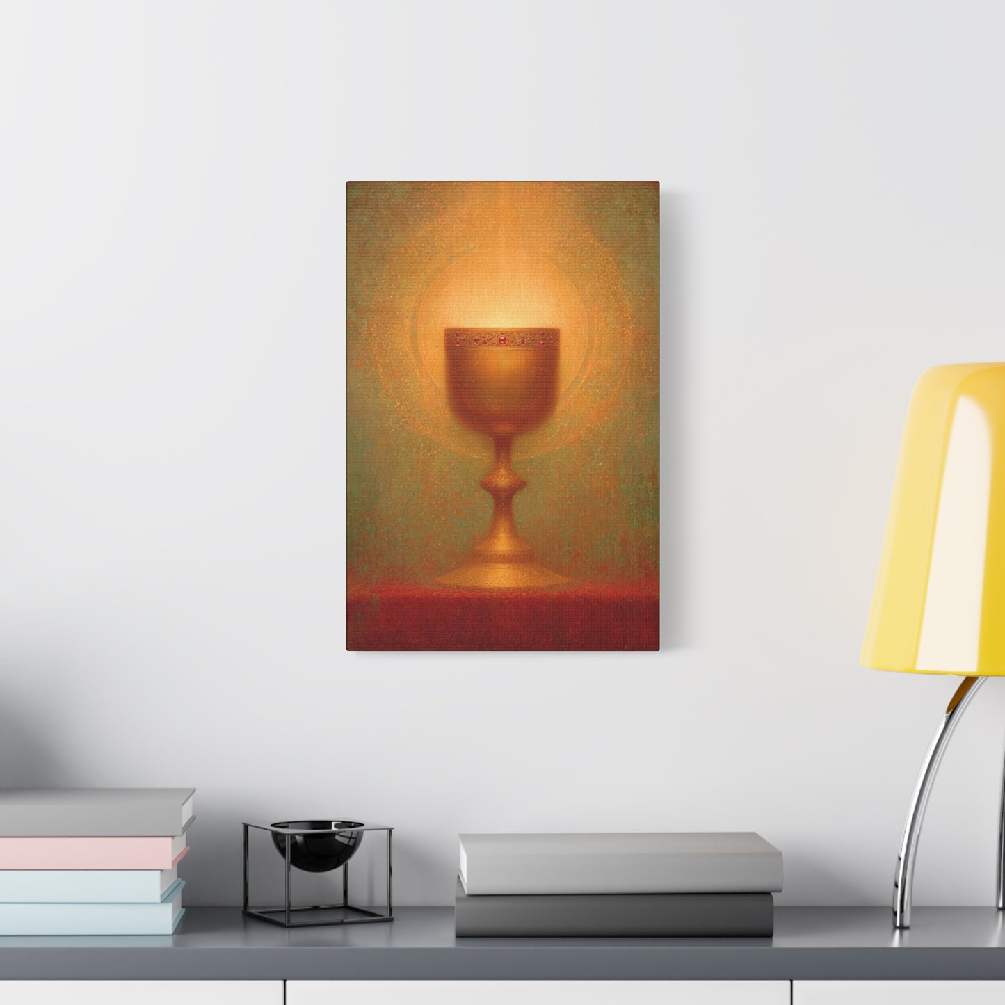 Chalice of the Lamb, Light of the World - The Holy Grail - Gallery Wrapped Canvas - Print - Religious Art for your Home - Catholic Art