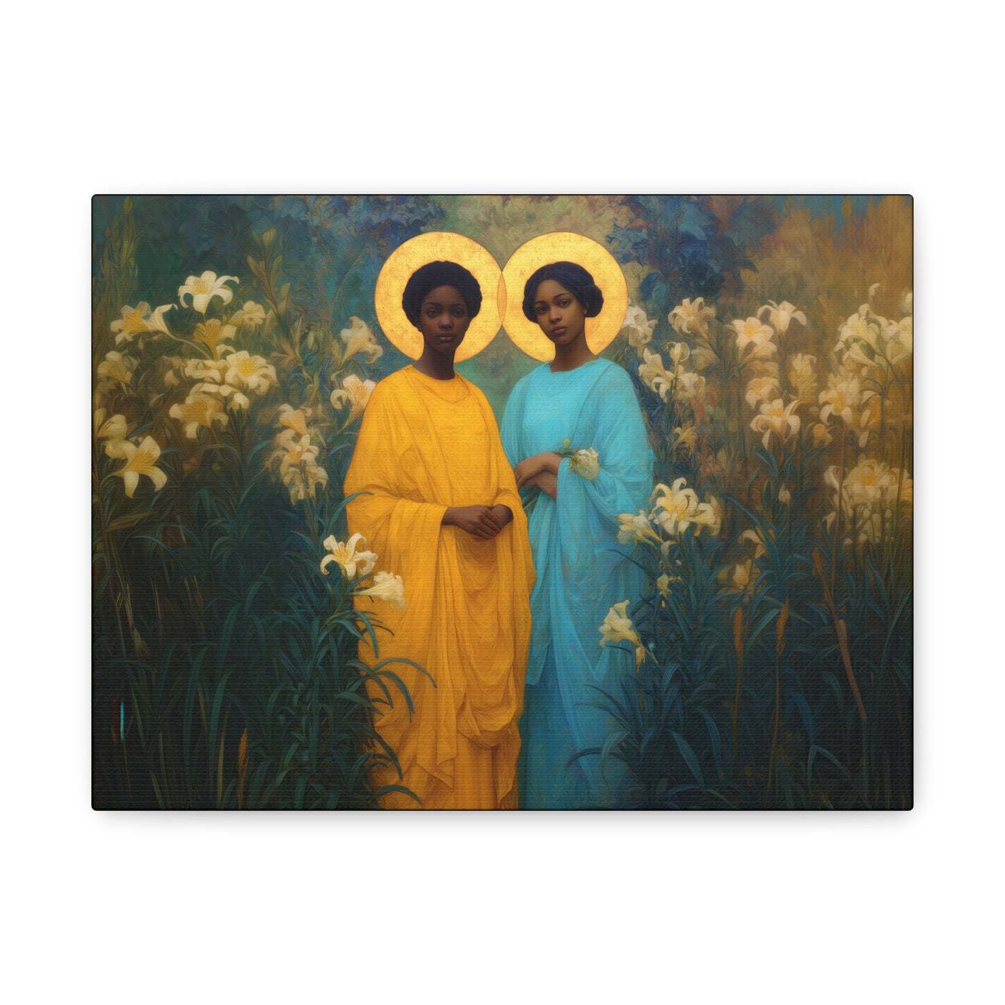 Saint Perpetua and Saint Felicity -  Museum Wrapped Canvas - Sanctified Souls Print - Religious Art for your Home - Catholic Saint Art