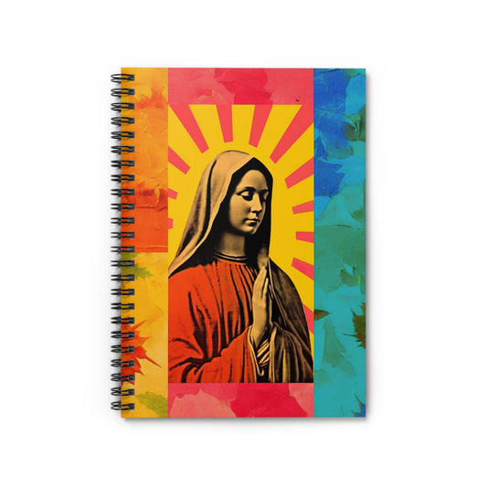 Radiant Mary : Mary in Art Journal - Sanctified Souls Art - Religious Based Notebook - Spiral Notebook - Ruled Line - Mother Mary