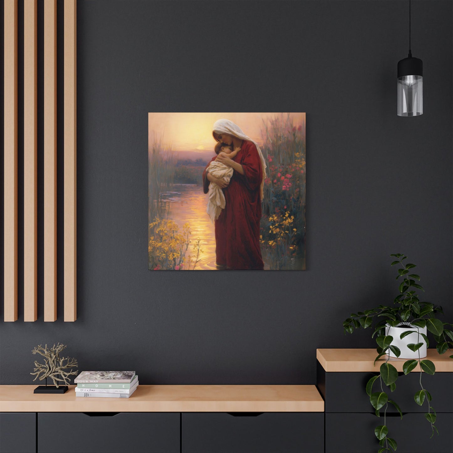 Saint Elizabeth, Mother to John the Baptist -  Museum Wrapped Canvas Print - Multiple Sizes - Catholic Home art Matte Canvas