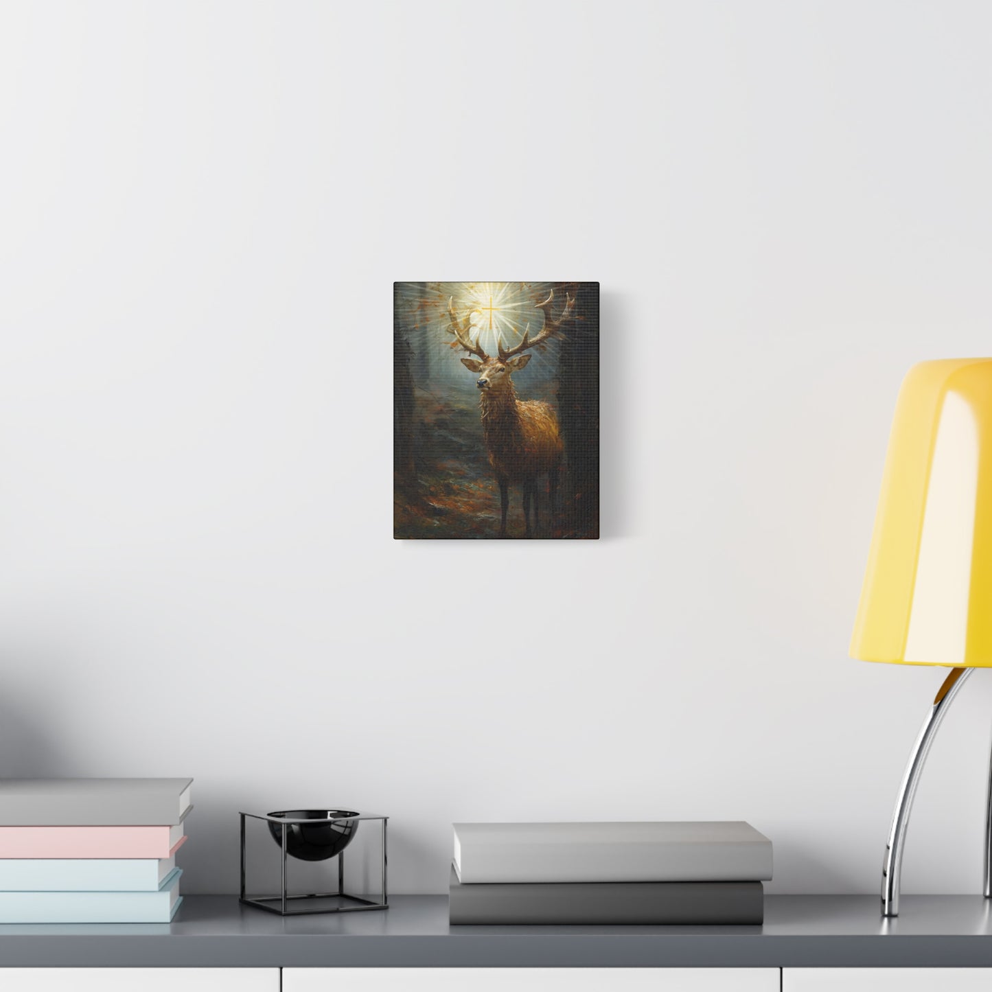 The Stag of Saint Hubert / Saint Hubertus Stag - Museum Wrapped Canvas - Sanctified Souls Print - Religious Art for your Home