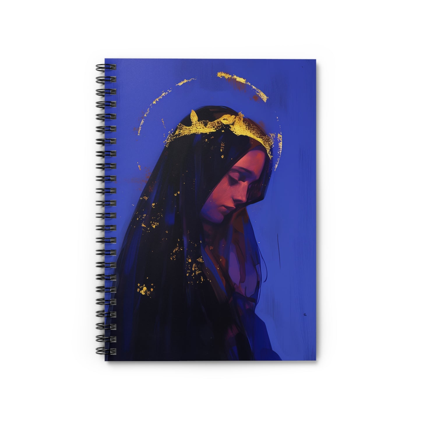 Mary, Mother of God - Queen of Heaven and Earth - Sanctified Souls Art - Religious - Spiral Notebook - Ruled Line - Catholic Religious art