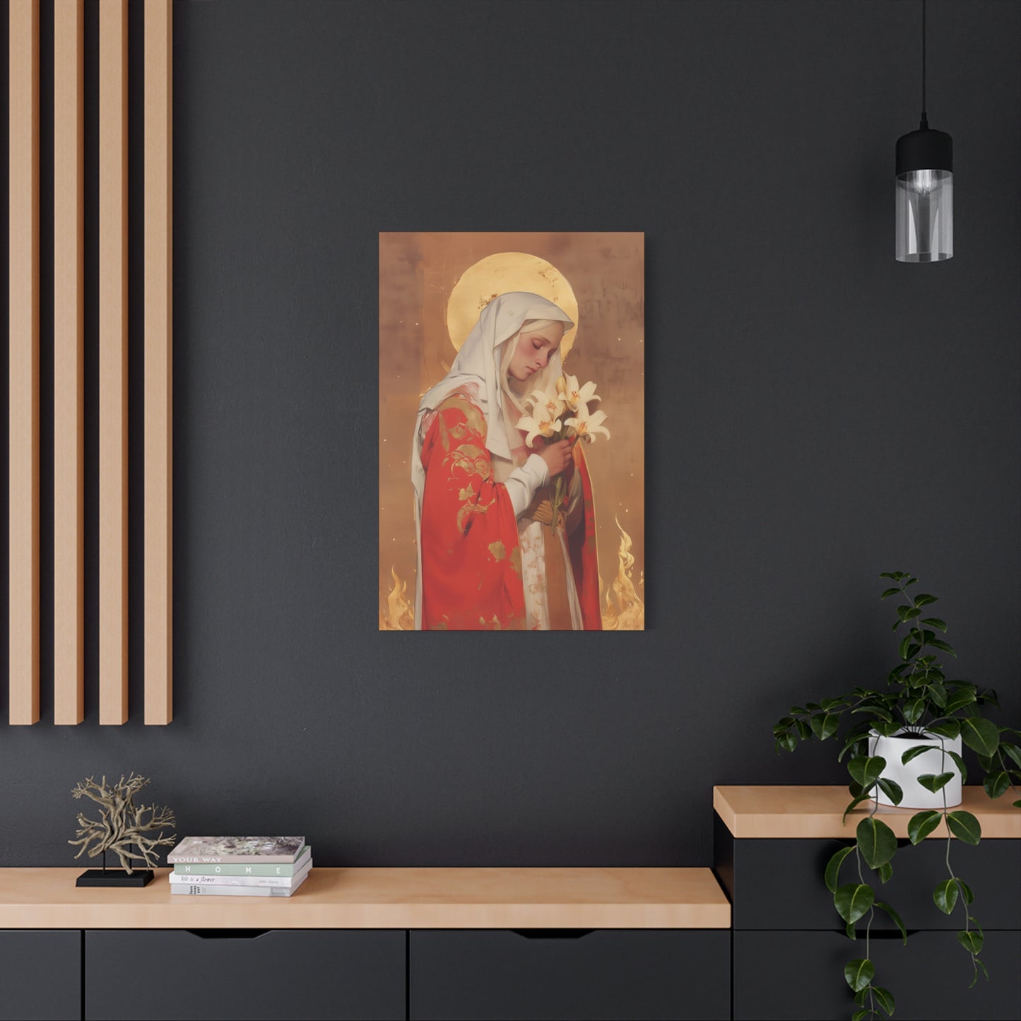 Saint Faith of Agen - Gallery Wrapped Canvas - Print - Religious Art for your Home - Catholic Art