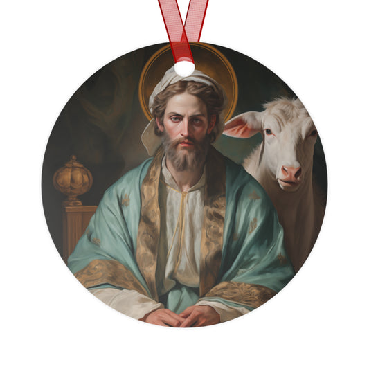Saint Luke the Evangelist - Religious Holiday Christmas Ornament and Keepsake - Double sided Religious Ornament