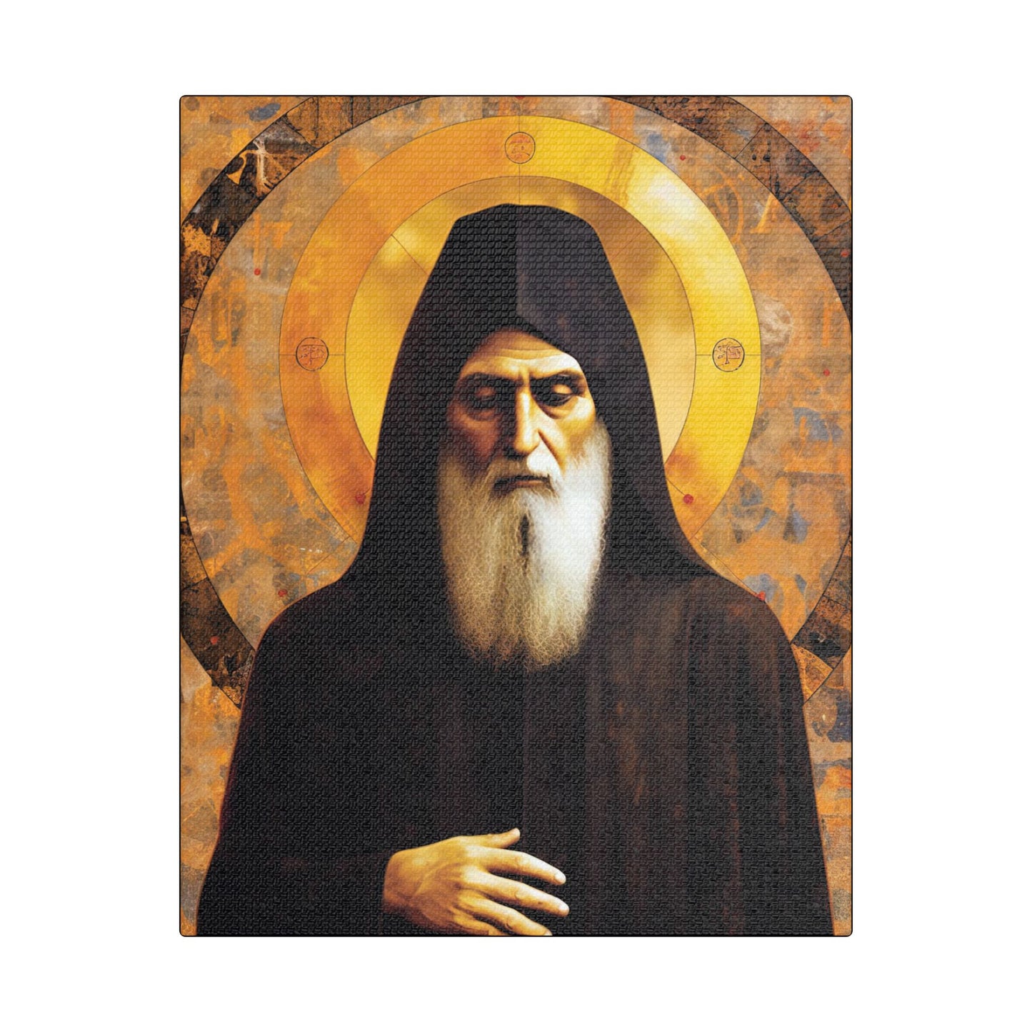 Saint Charbel Makhlouf Canvas Print - Multiple Sizes - Catholic Home art - Museum Wrapped Canvas - Sanctified Souls Print - Saint Sharbel