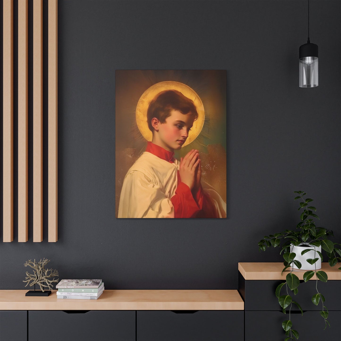 Saint Dominic Savio - Museum Wrapped Canvas - Print - Religious Art for your Home - Christian print - Prayer Room Art - Catholic