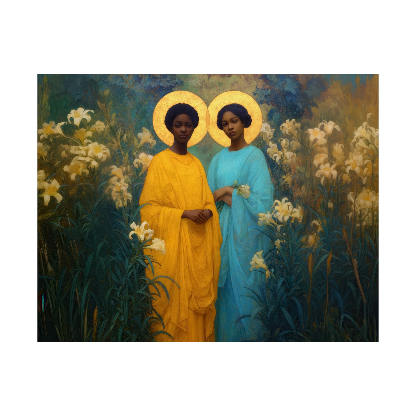 Saint Perpetua and Saint Felicity  - Sanctified Souls Print - Multiple Sizes - Premium Posters - Catholic Art - Christian Home Decor Artwork