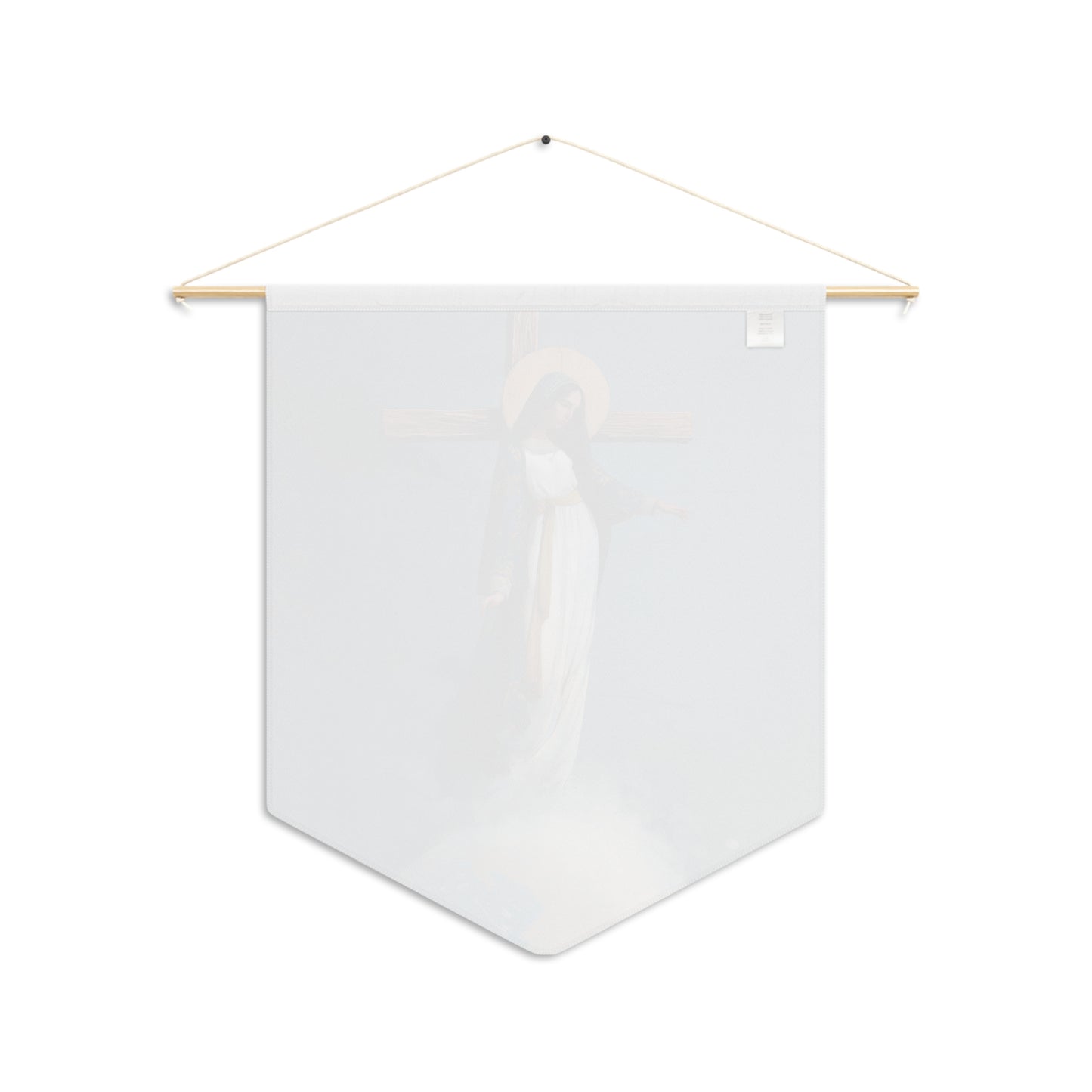 The Lady Of All Nations - Marian Devotion - Mother Mary - Pennant / Banner / Wall Hanging - Prayer room - Catholic Art - Large - 18" x 21"