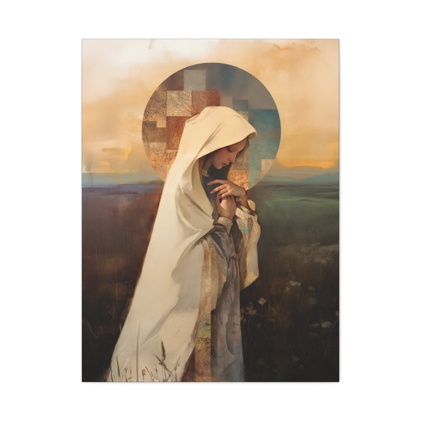 Our Lady of the Prairie - Multiple Sizes - Catholic Home art - Museum Wrapped Canvas - Sanctified Souls Print