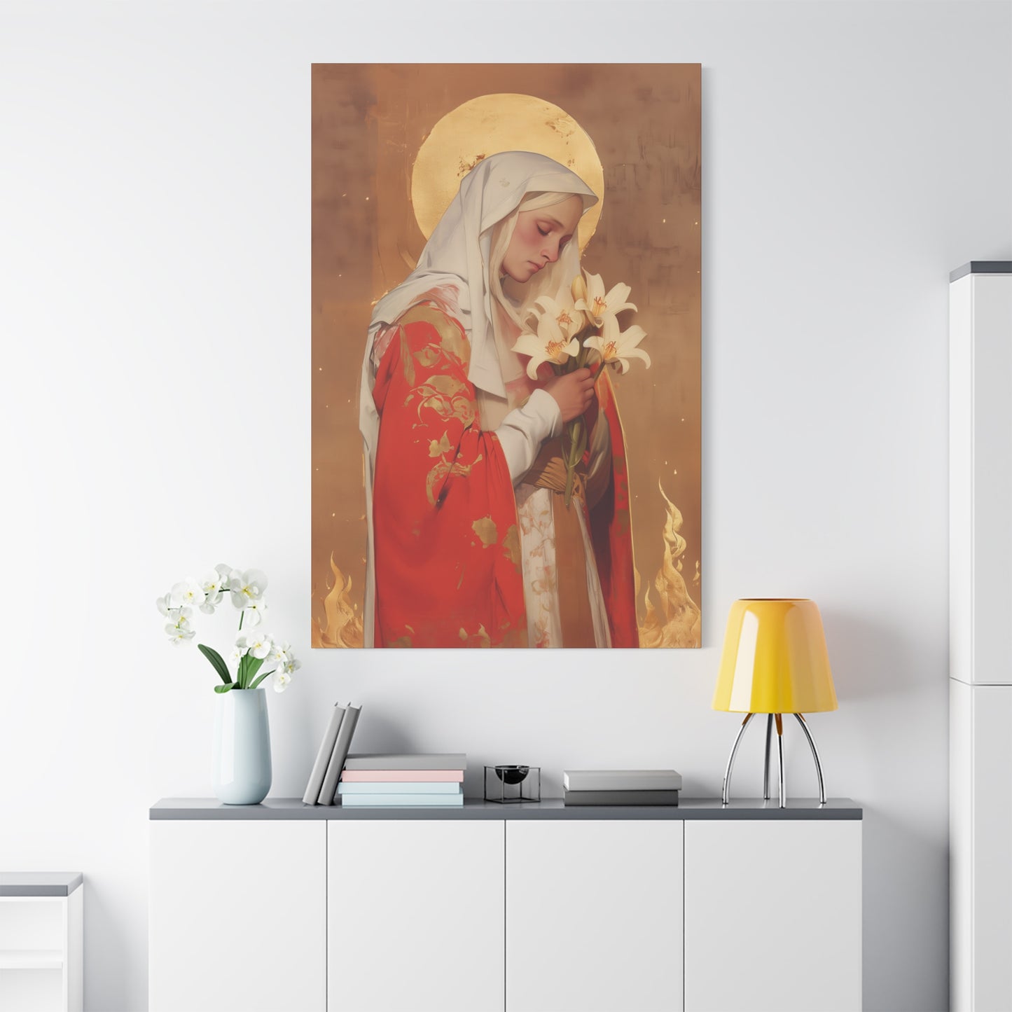 Saint Faith of Agen - Gallery Wrapped Canvas - Print - Religious Art for your Home - Catholic Art