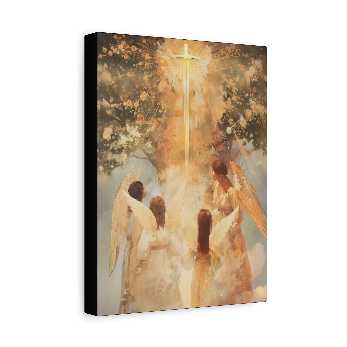 The Watchers of the First Dawn - Guardians of Eden - Gallery Wrapped Canvas - Print - Religious Art for your Home - Catholic Art