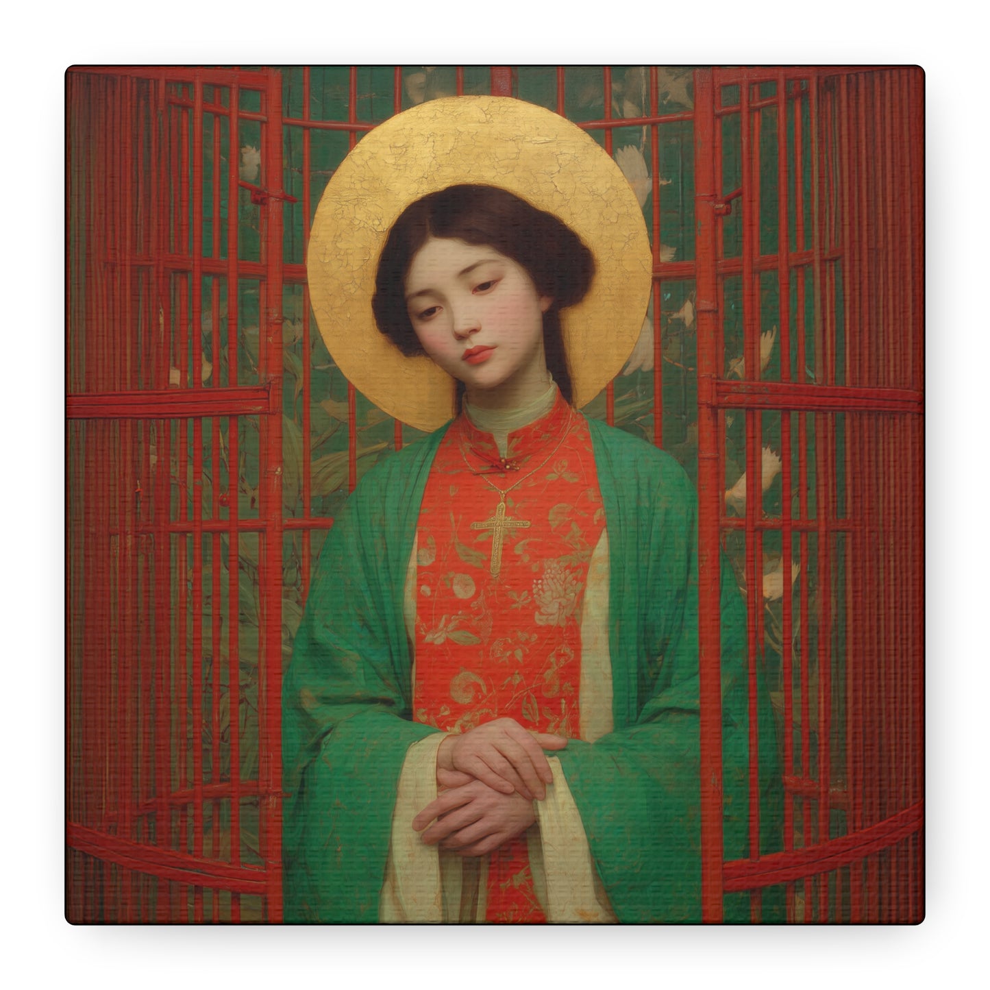 Saint Agnes Tsao Kou Ying -  Museum Wrapped Canvas - Sanctified Souls Print - Religious Art for your Home - Catholic Patron Saint Art