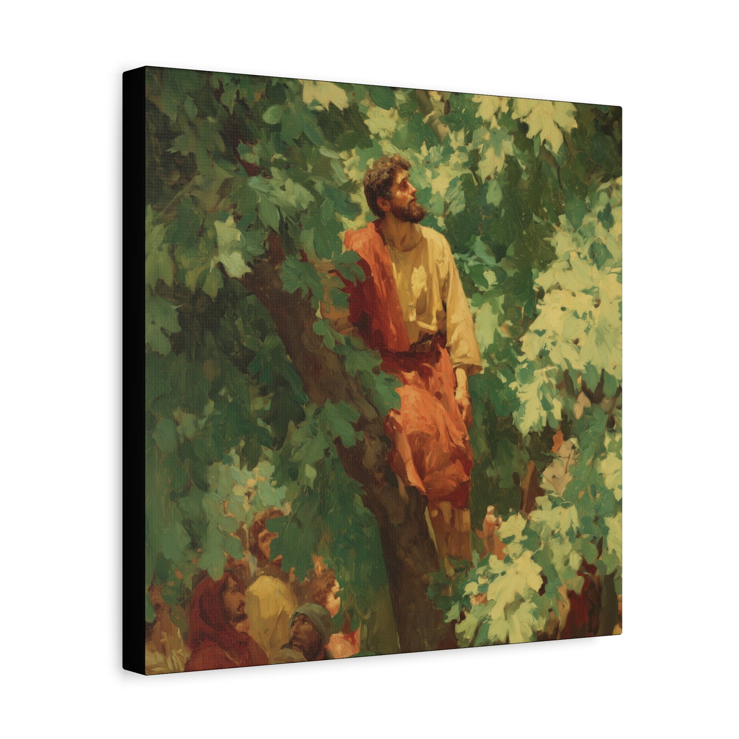 Zacchaeus - Gallery Wrapped Canvas - Print - Religious Art for your Home - Catholic Art Print