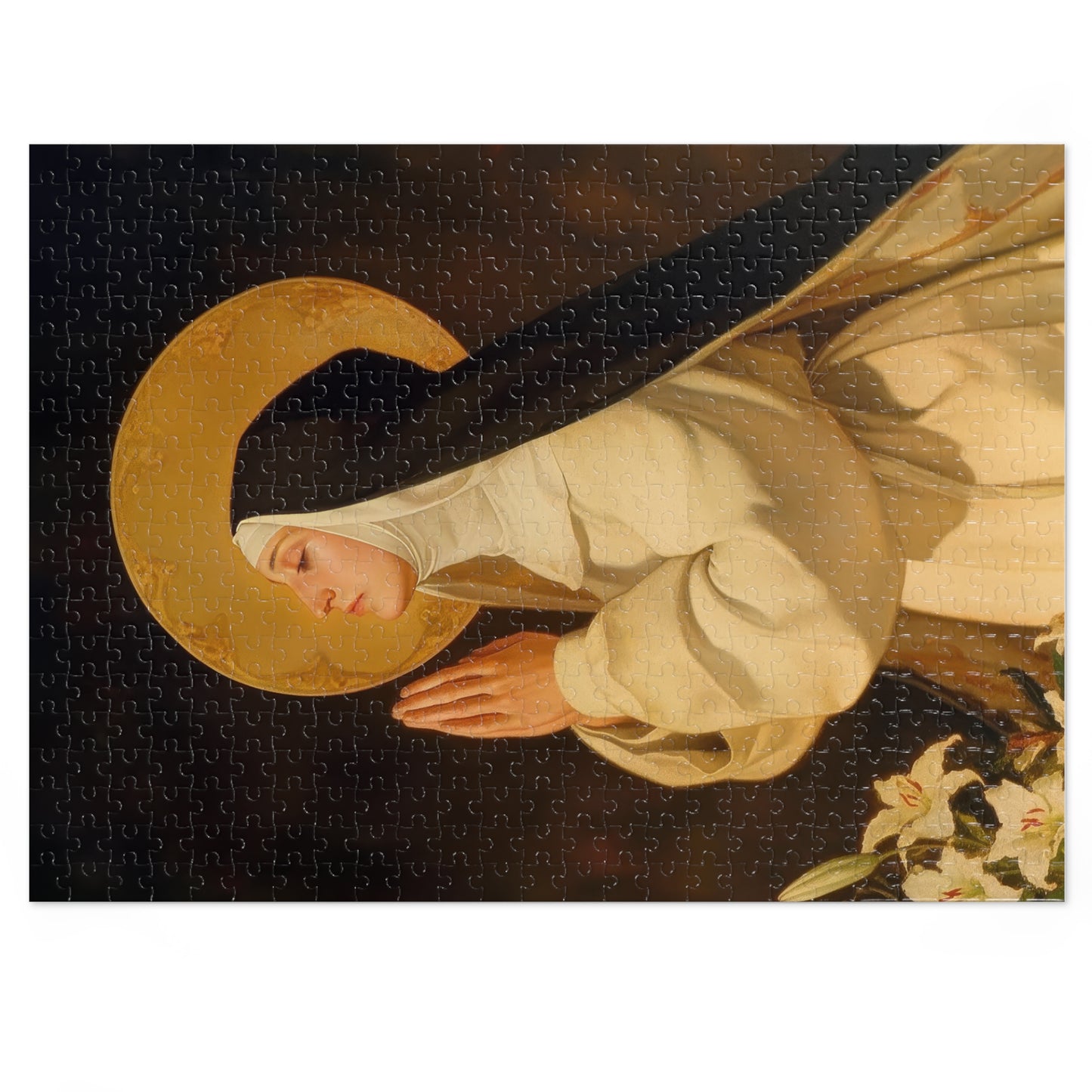 Saint Lutgardis - Puzzle and Keepsake Tin - Religious (30, 110, 252, 500,1000) - Religious Catholic Puzzle Art