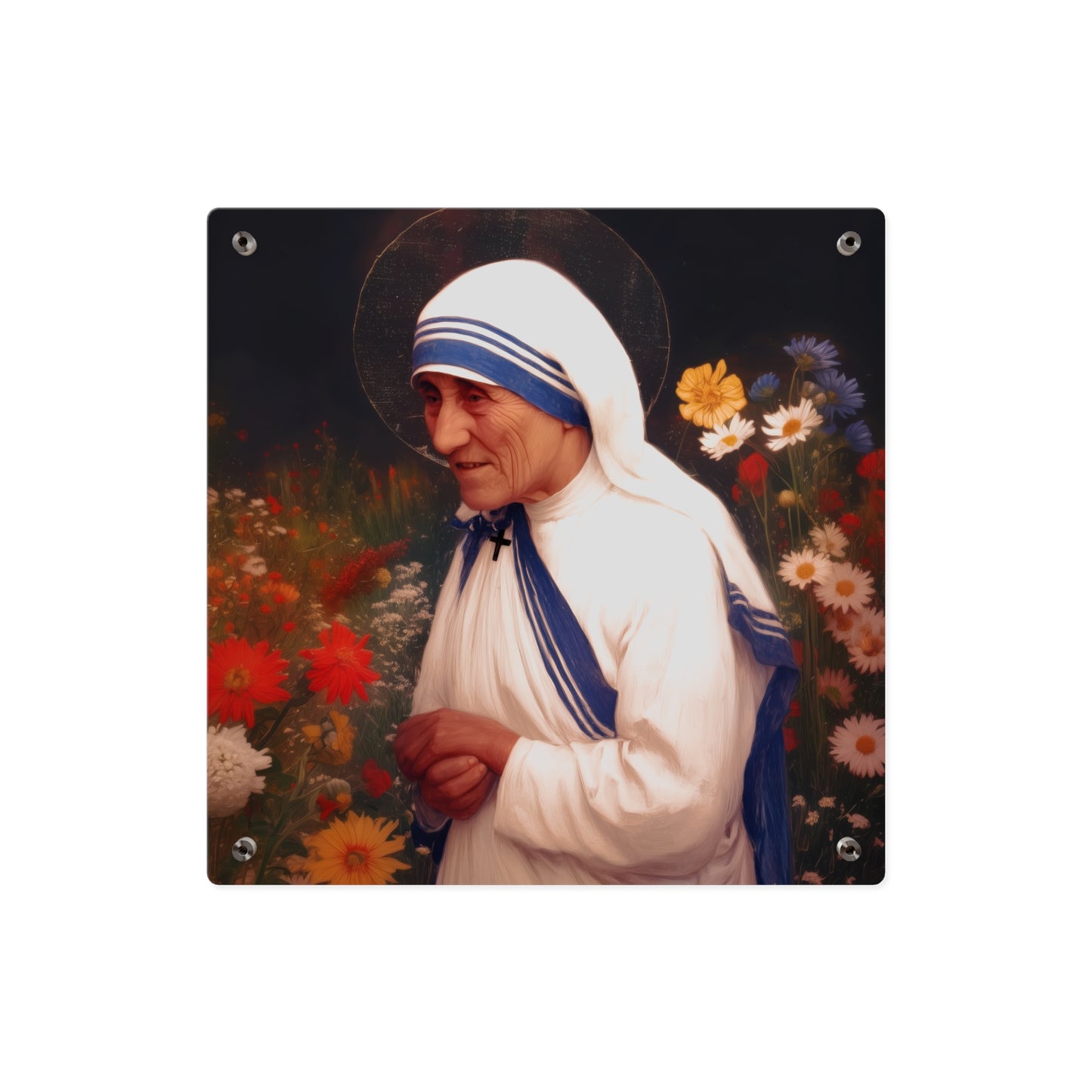 Saint Teresa of Calcutta Wall Art Panel - Ready to Hang Acrylic Print - Catholic Saint Art - Patron Saint Print - No Frame needed