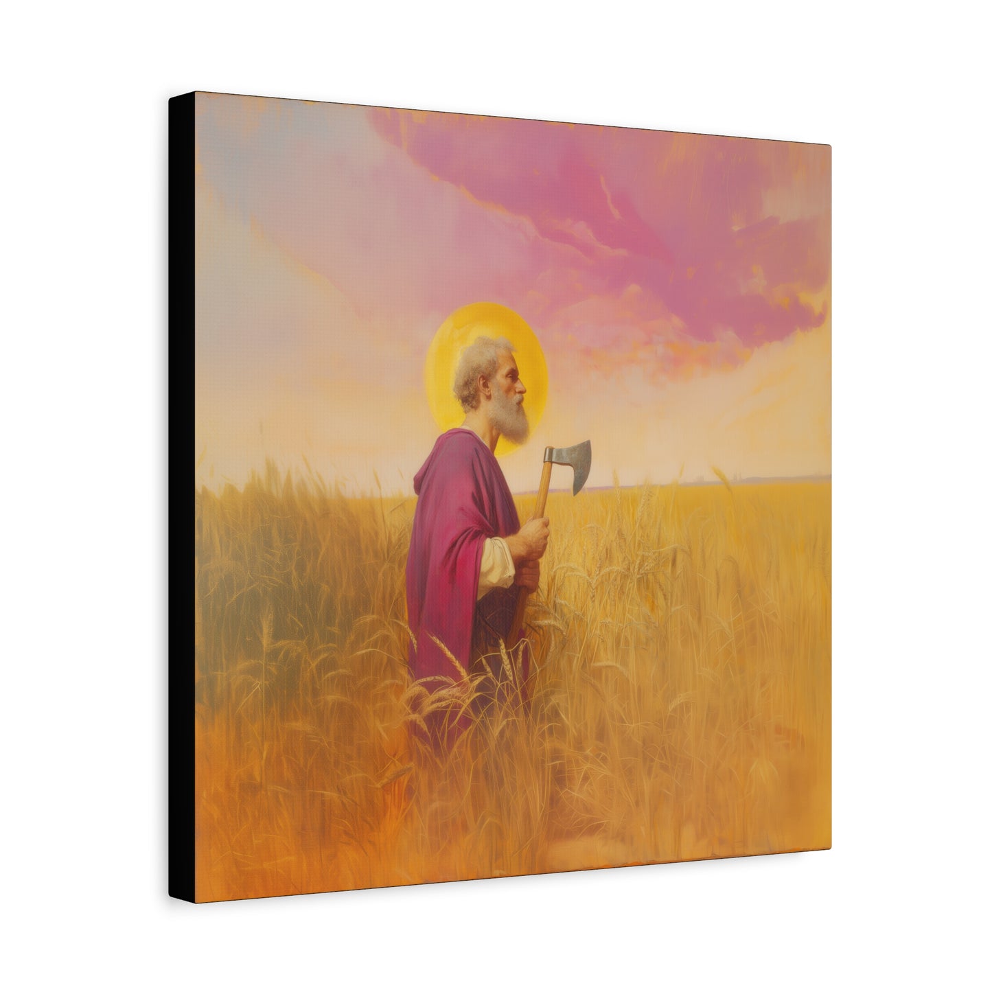 Saint Matthias -  Museum Wrapped Canvas - Sanctified Souls Print - Religious Art for your Home - Catholic Patron Saint Art