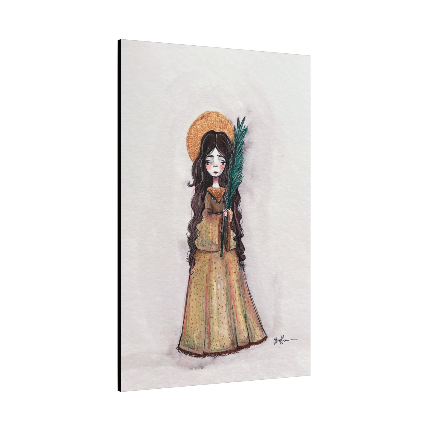 Saint Hope Canvas - Hand-Drawn Art | Catholic Canvas Print | Faith Hope and Charity Middle Sister | Sacred Art |  Devotional Artwork
