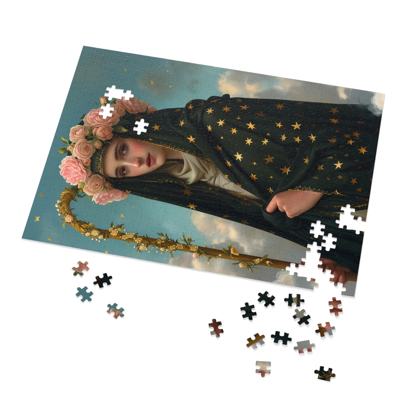 Saint Aldegund / Aldegundis - Puzzle and Keepsake Tin - Religious Jigsaw Puzzle (30, 110, 252, 500,1000-Piece) - Religious Puzzle