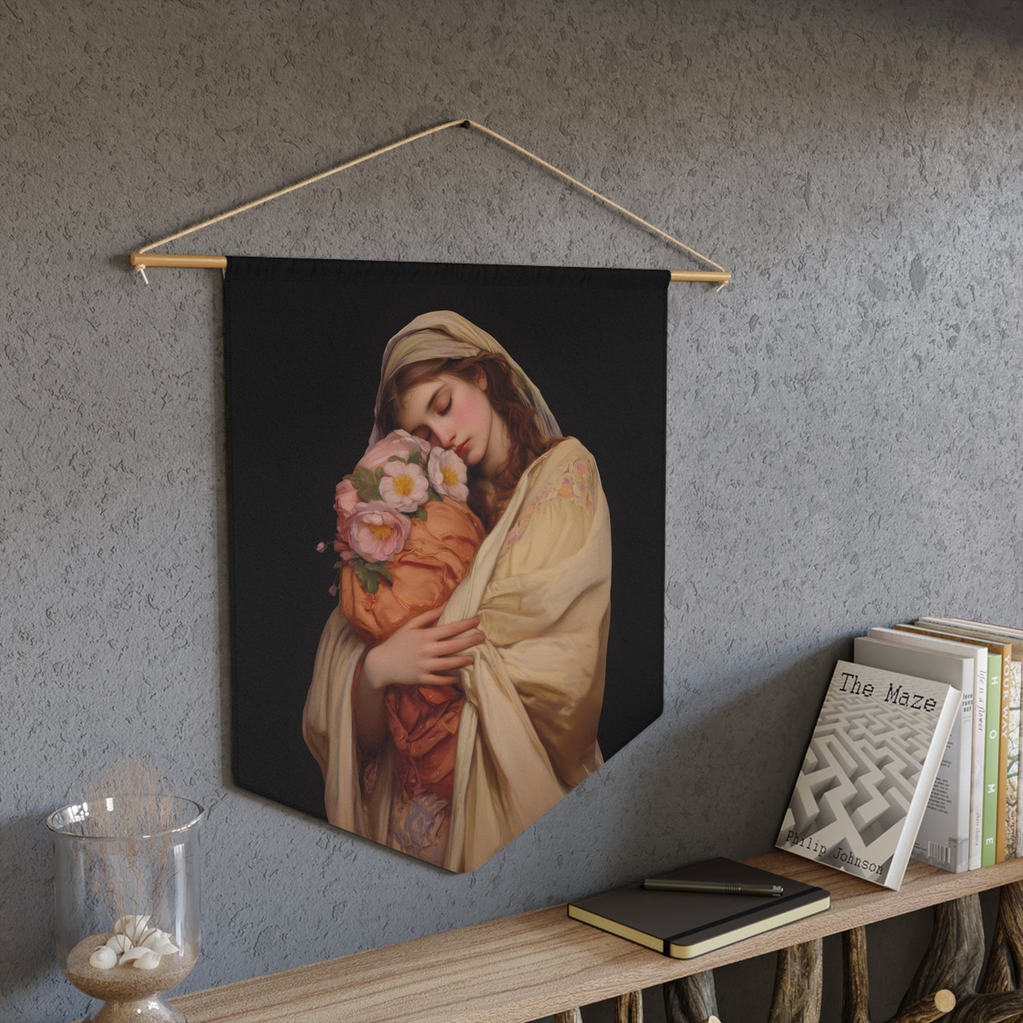 The Silent Cry of the Holy Innocents - The Feast of the Holy Innocents Pennant / Banner / Wall Hanging - Prayer art - Large 18" x 21"