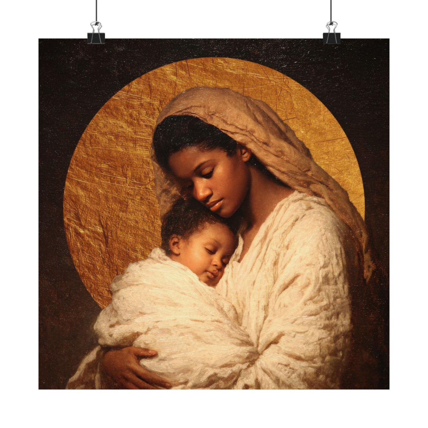 Our Lady of the Manger - Mother Mary and the Christ Child - Sanctified Souls Print - Multiple Sizes - Premium Matte Vertical Posters