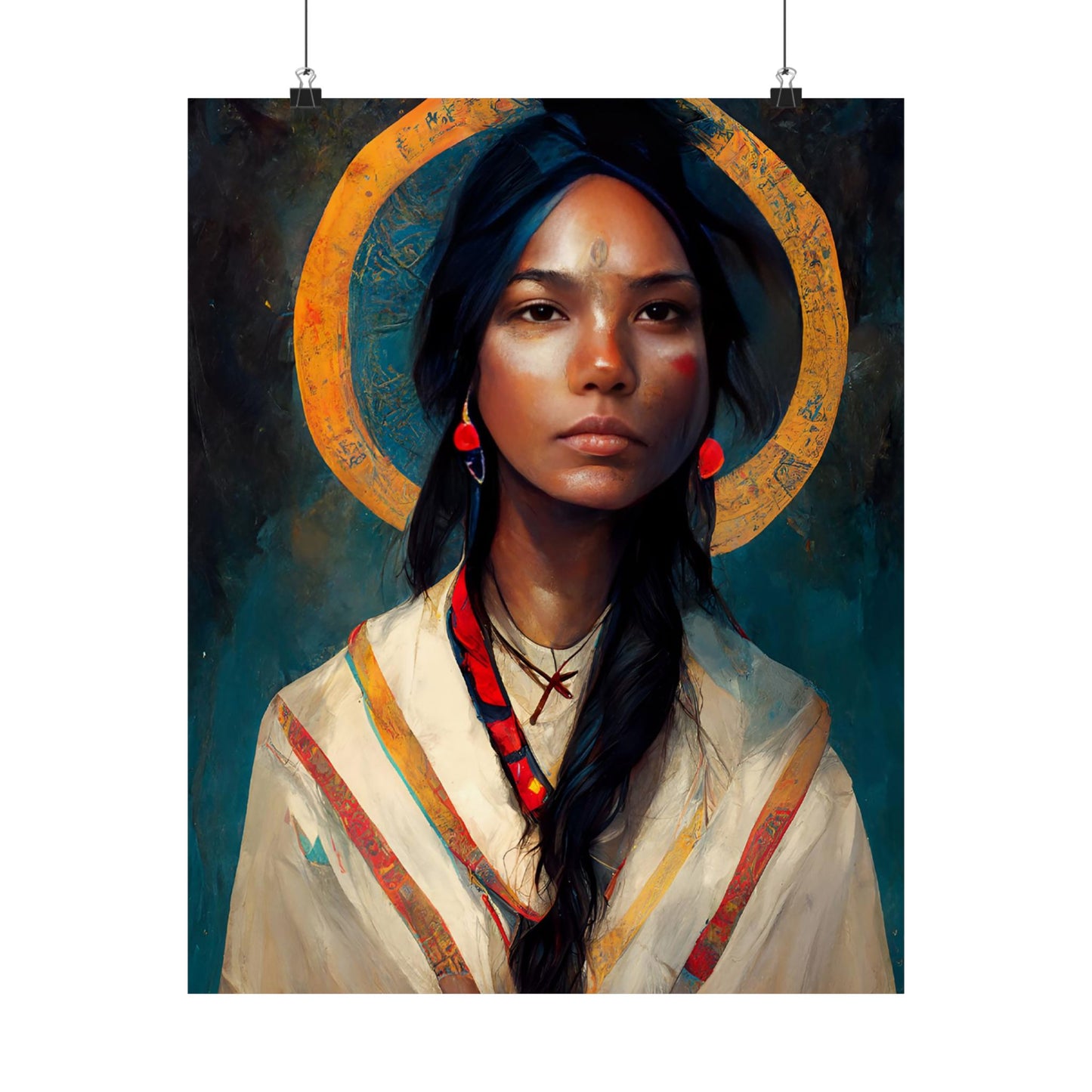 Saint Kateri Tekakwitha - Sanctified Souls Print - Multiple Sizes - Premium Matte Vertical Posters