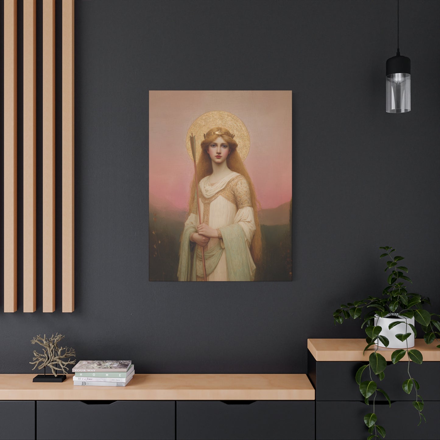 Saint Ursula -  Museum Wrapped Canvas - Sanctified Souls Print - Religious Art for your Home - Catholic Patron Saint Art