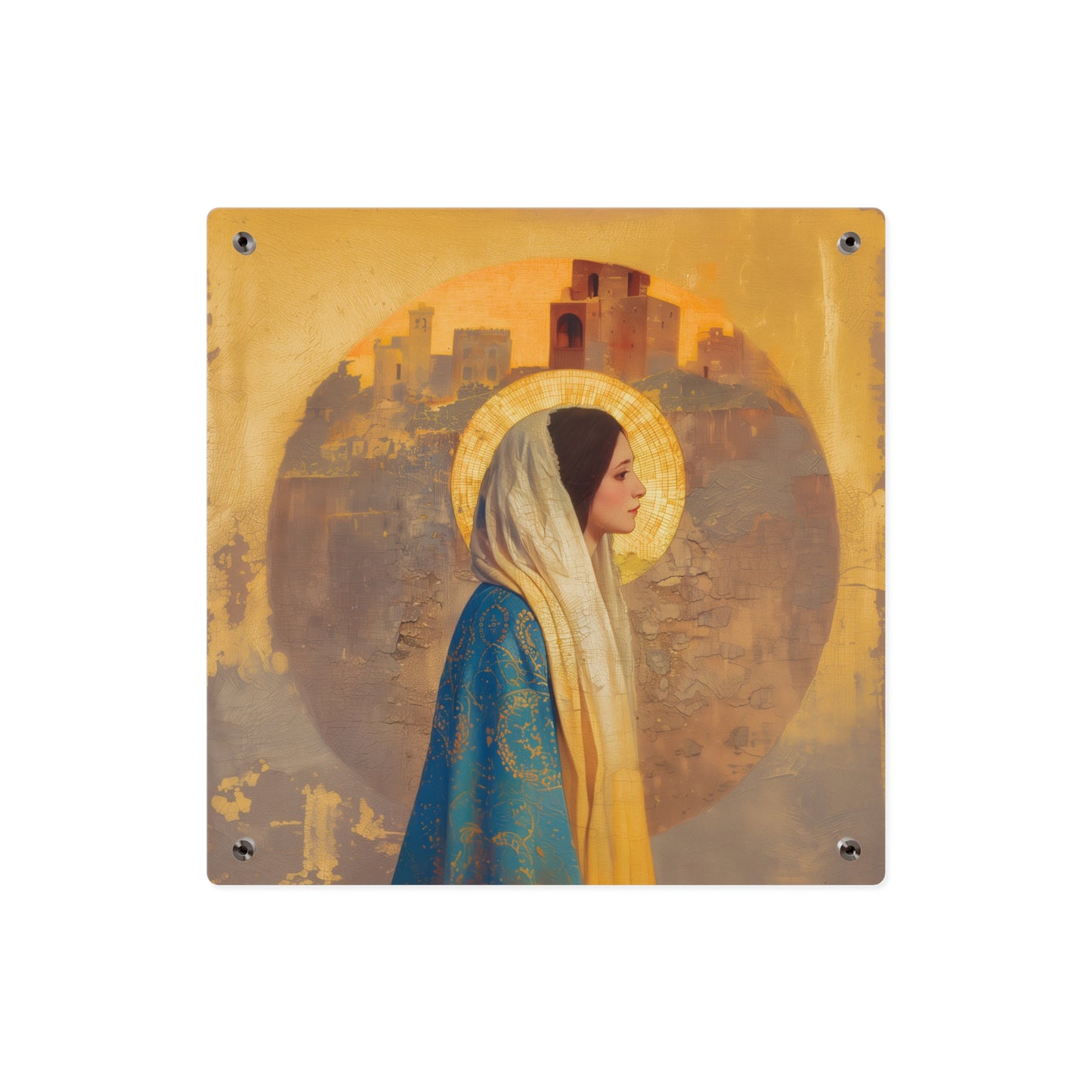 Mary of Nazareth - Mother Mary - Marian Title - Virgin Mary - Wall Art Panel - Ready to Hang Acrylic Print - Saint Art - Catholic Art
