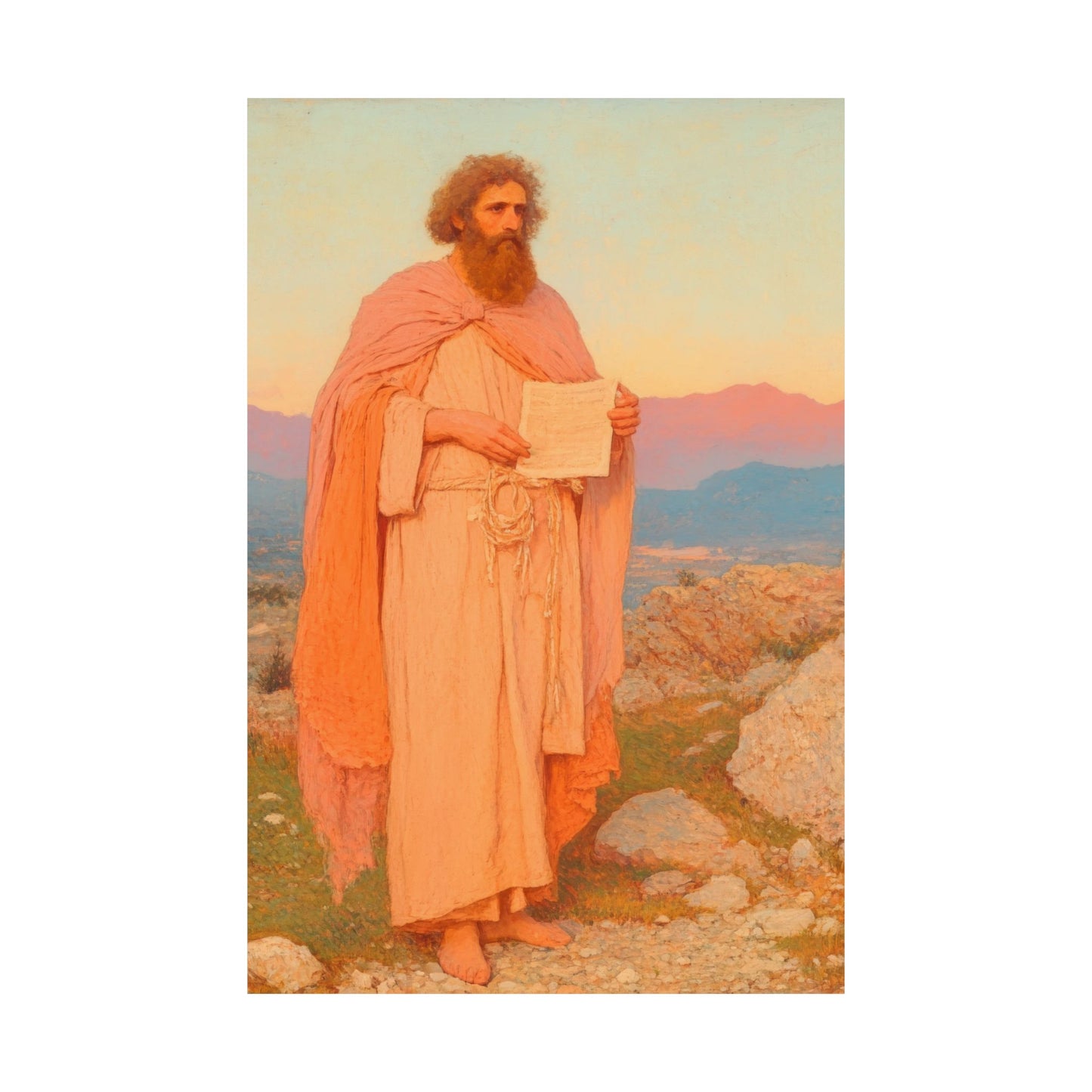 Obadiah - Keeper of the Lord's Warning and Mercy - Sanctified Souls Print - Multiple Sizes - Premium Matte Vertical Posters