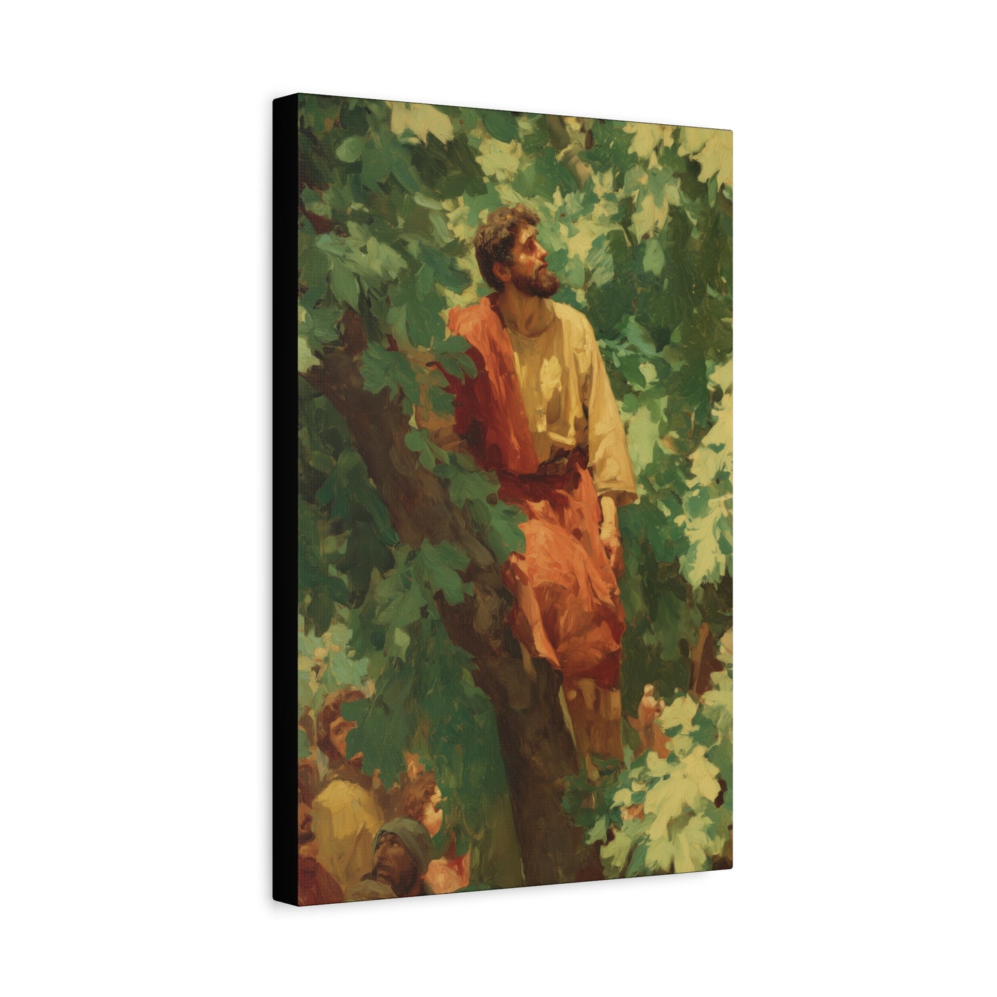 Zacchaeus - Gallery Wrapped Canvas - Print - Religious Art for your Home - Catholic Art Print