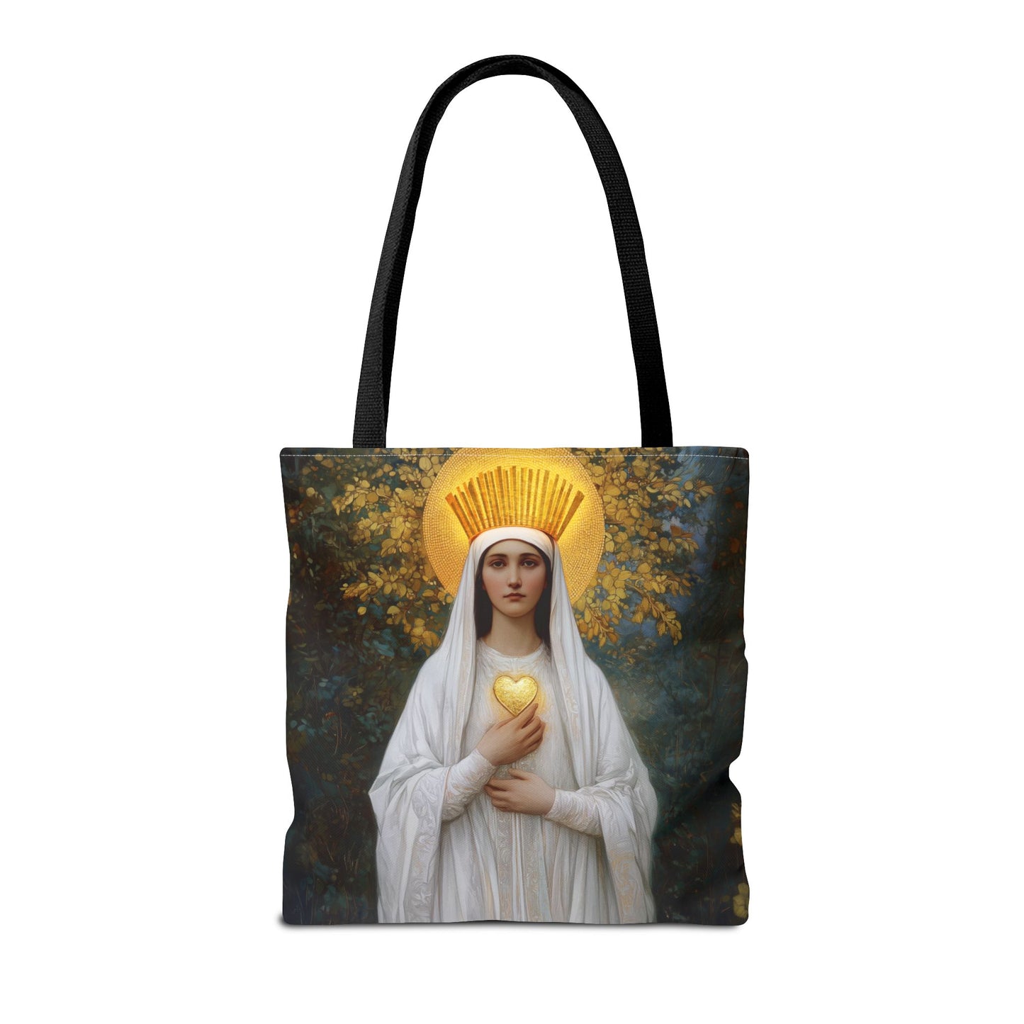 Our Lady of Beauraing - Our Lady of the Golden Heart - Marian Art - Tote Bag - Large Medium Small Faith Art Bag - Tote Purse