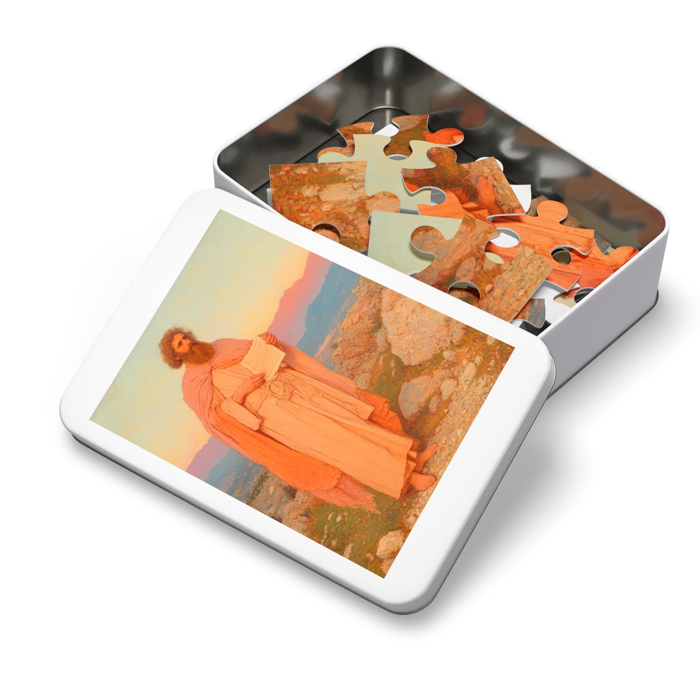 Obadiah - Keeper of the Lord's Warning and Mercy - Puzzle & Keepsake Tin - Religious Jigsaw Puzzle (30, 110, 252, 500,1000-Piece)