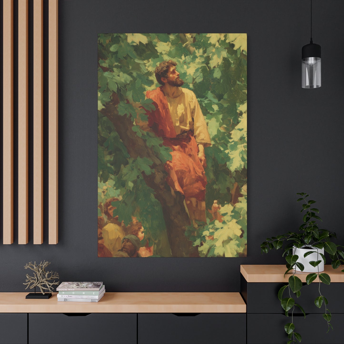 Zacchaeus - Gallery Wrapped Canvas - Print - Religious Art for your Home - Catholic Art Print