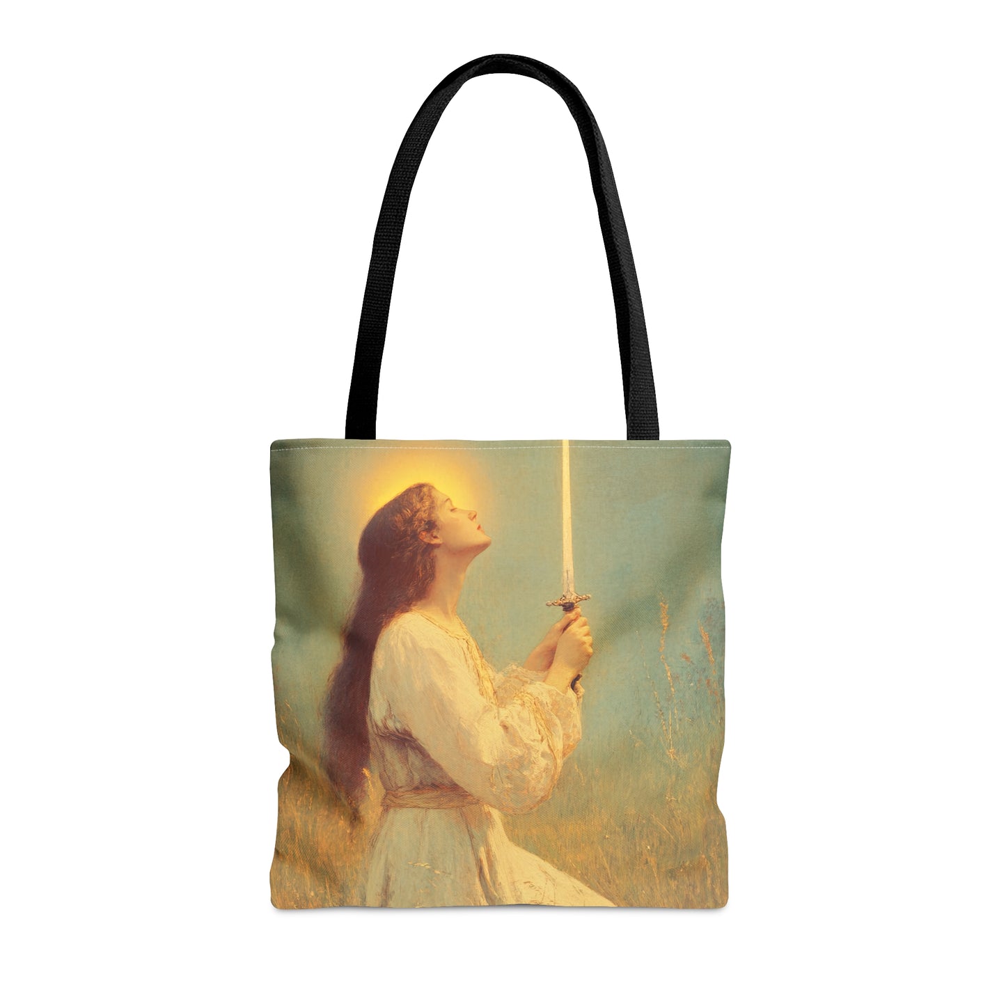 Saint Joan of Arc - Tote Bag - Large Medium Small Faith Art Bag - Bible Study Faith Purse - Double Sided