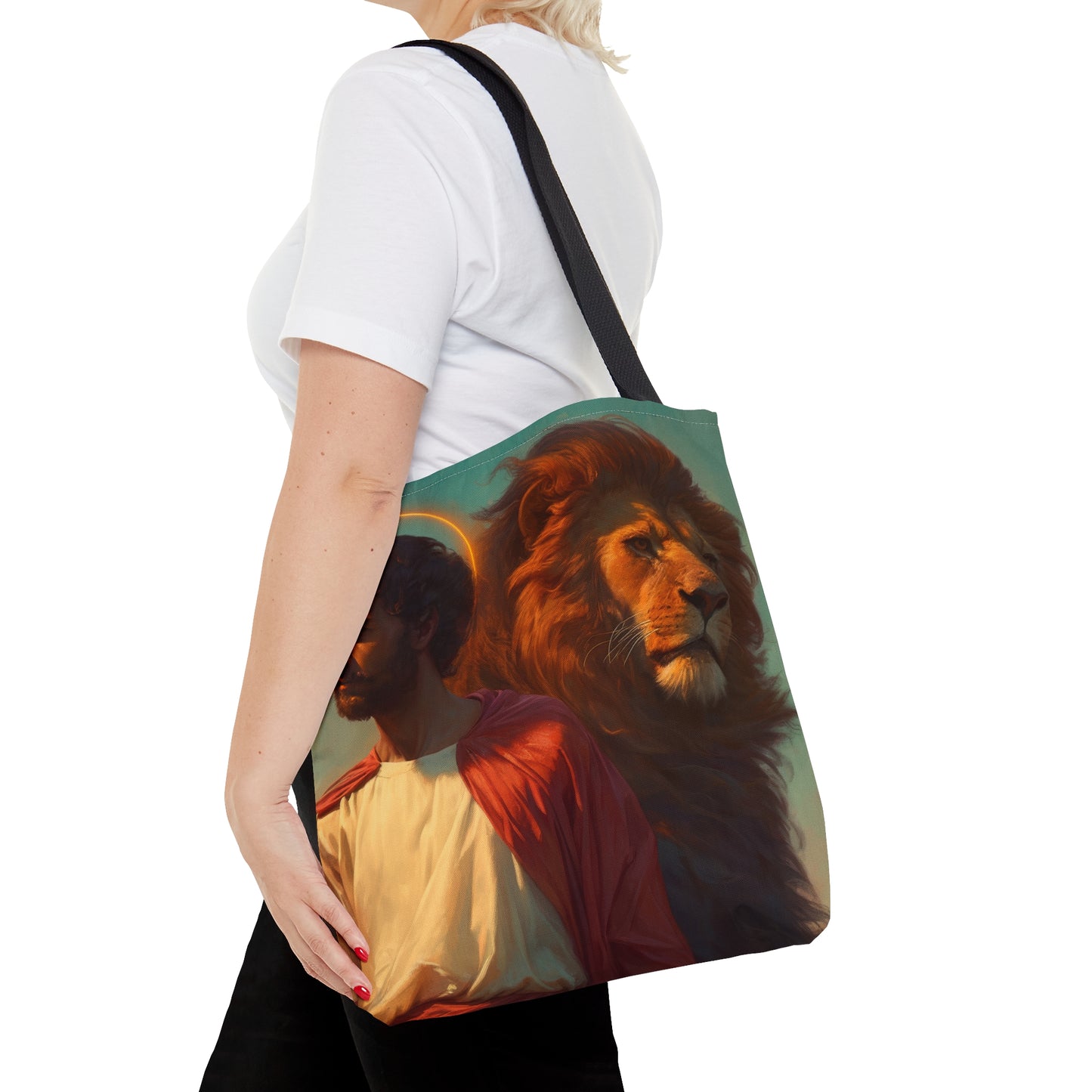 Saint Mark the Evangelist  Tote Bag - Large Medium Small Faith Art Bag - Catholic Faith Purse - Religious Carry All Reusable Tote Bag