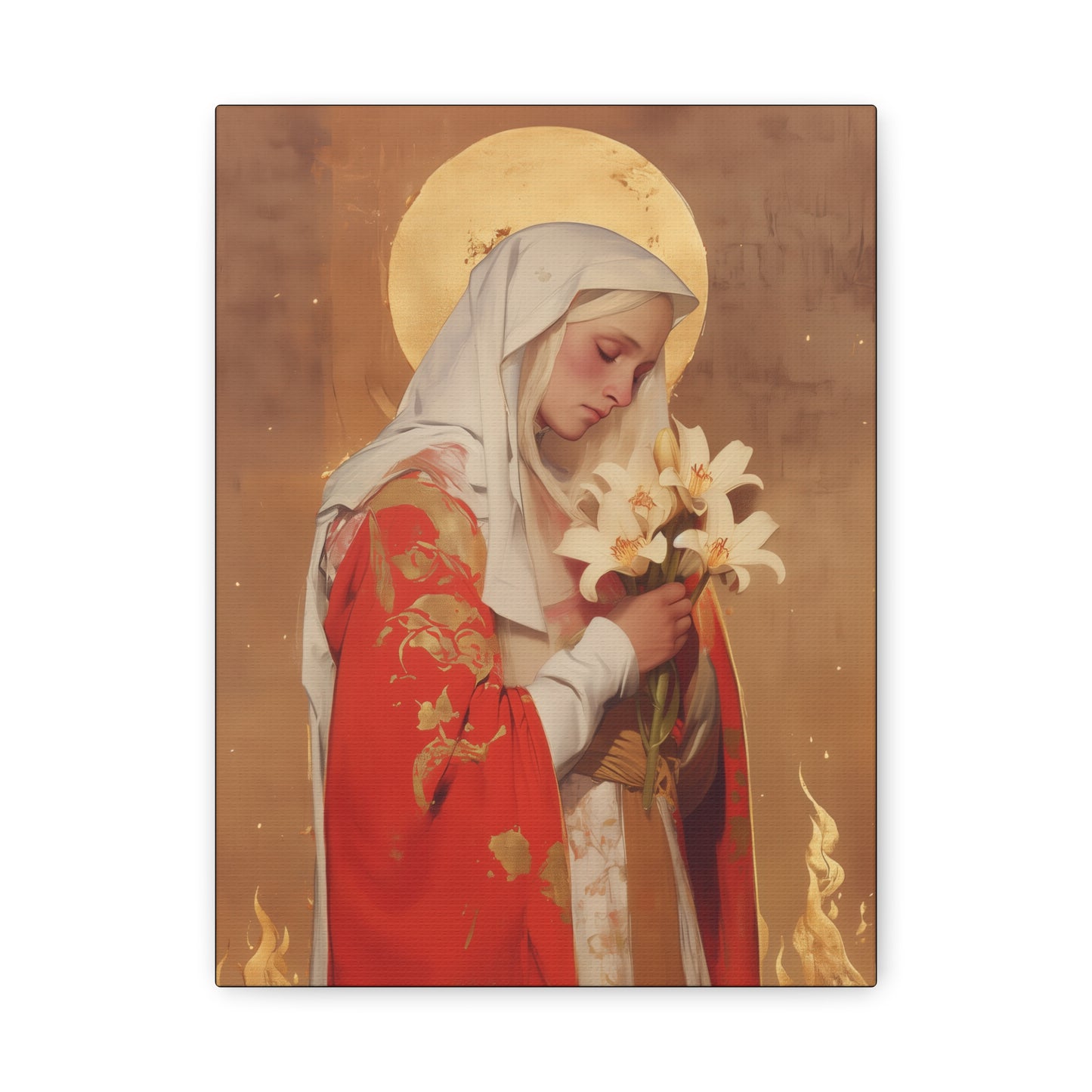 Saint Faith of Agen - Gallery Wrapped Canvas - Print - Religious Art for your Home - Catholic Art