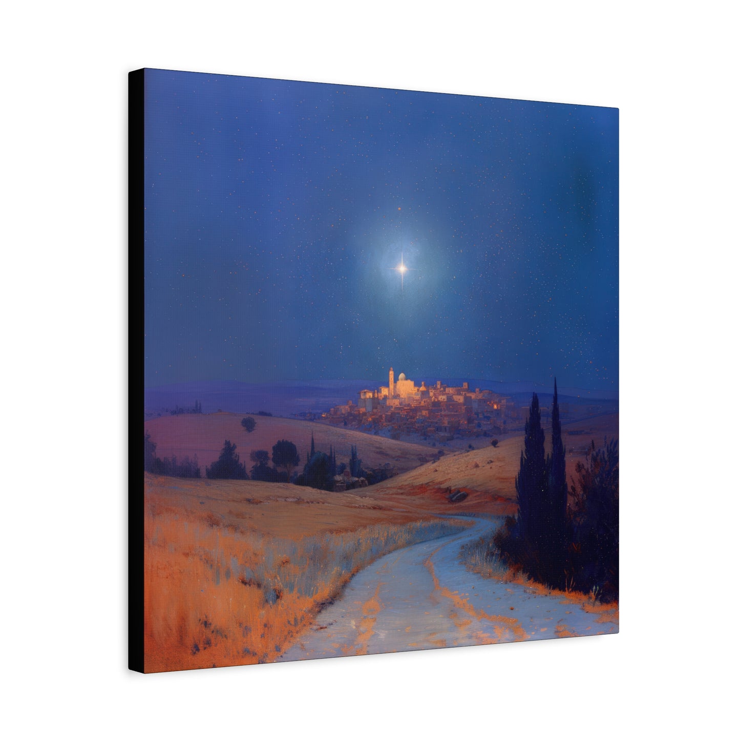 Bethlehem Wrapped in the Light of His Coming - Gallery Wrapped Canvas - Print - Religious Art for your Home - Catholic