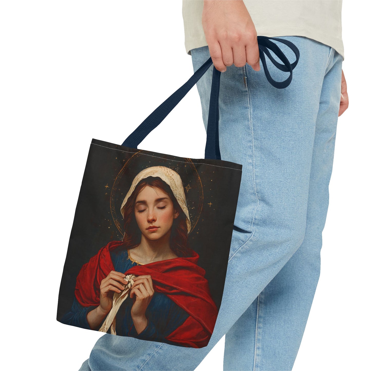Mary Undoer of Knots - Mother Mary  - Untier of Knots - Marian Art - Tote Bag - Large Medium Small Faith Art Bag - Tote Purse