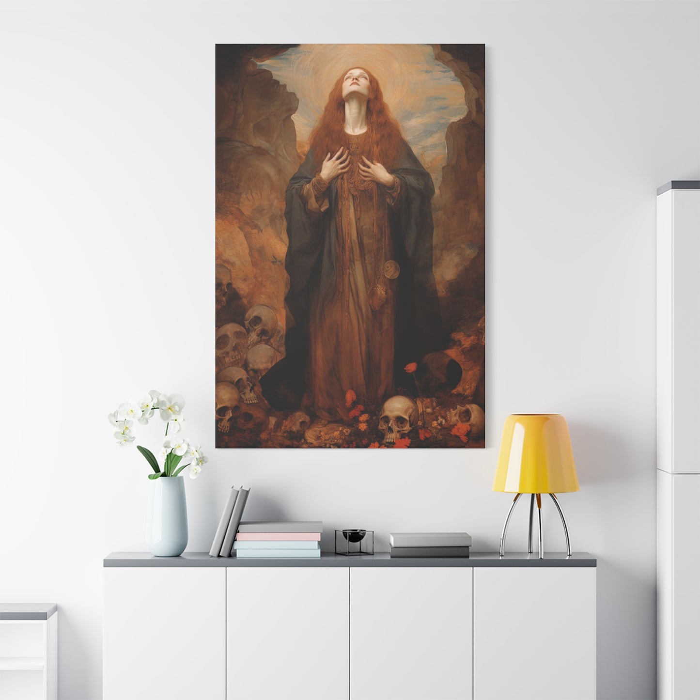 Saint Rosalia - Museum Wrapped Canvas - Sanctified Souls Print - Religious Art for your Home