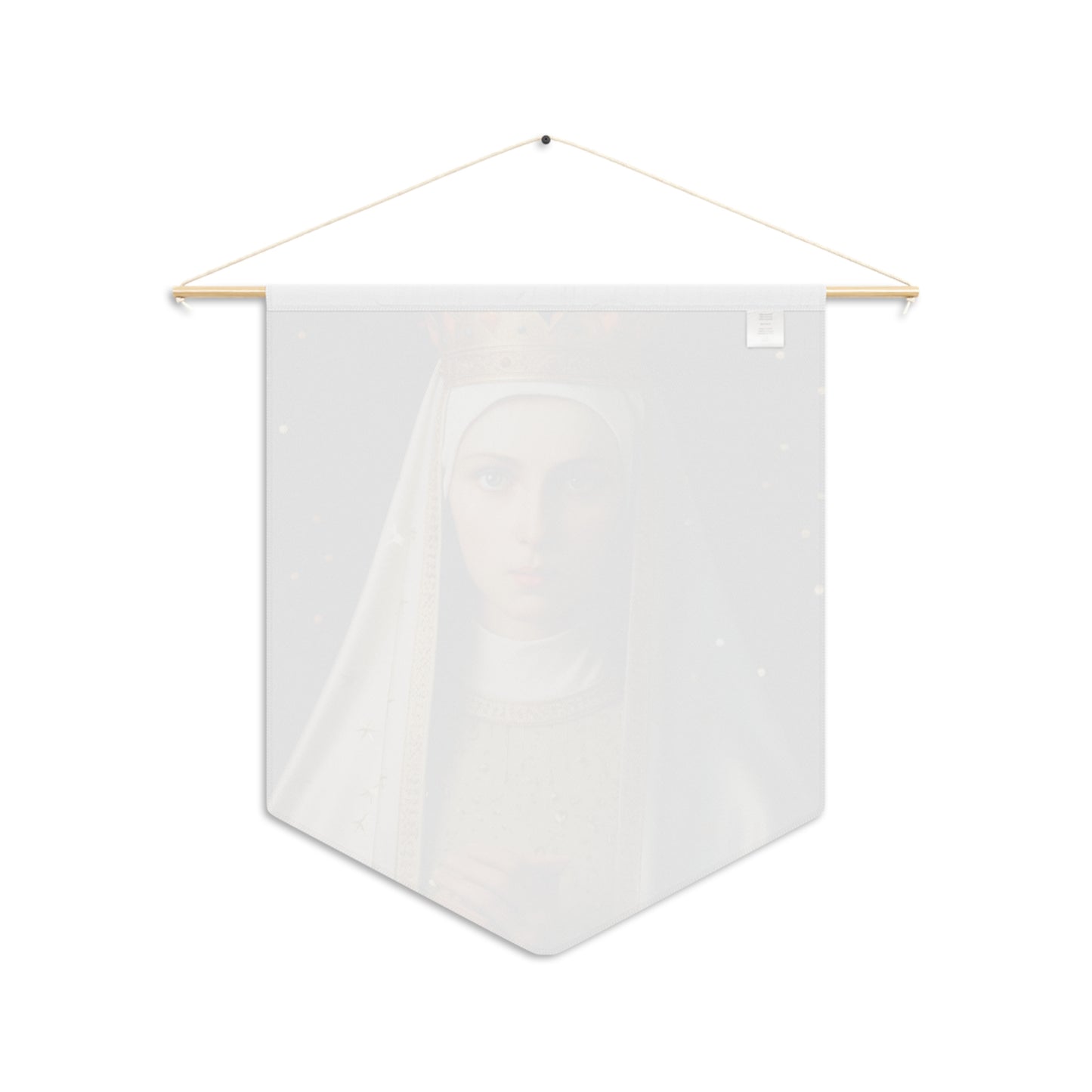 Saint Kinga of Poland Wall Banner / Wall Hanging - Prayer room art - Catholic Home Art - Large Saint Art - 18" x 21"