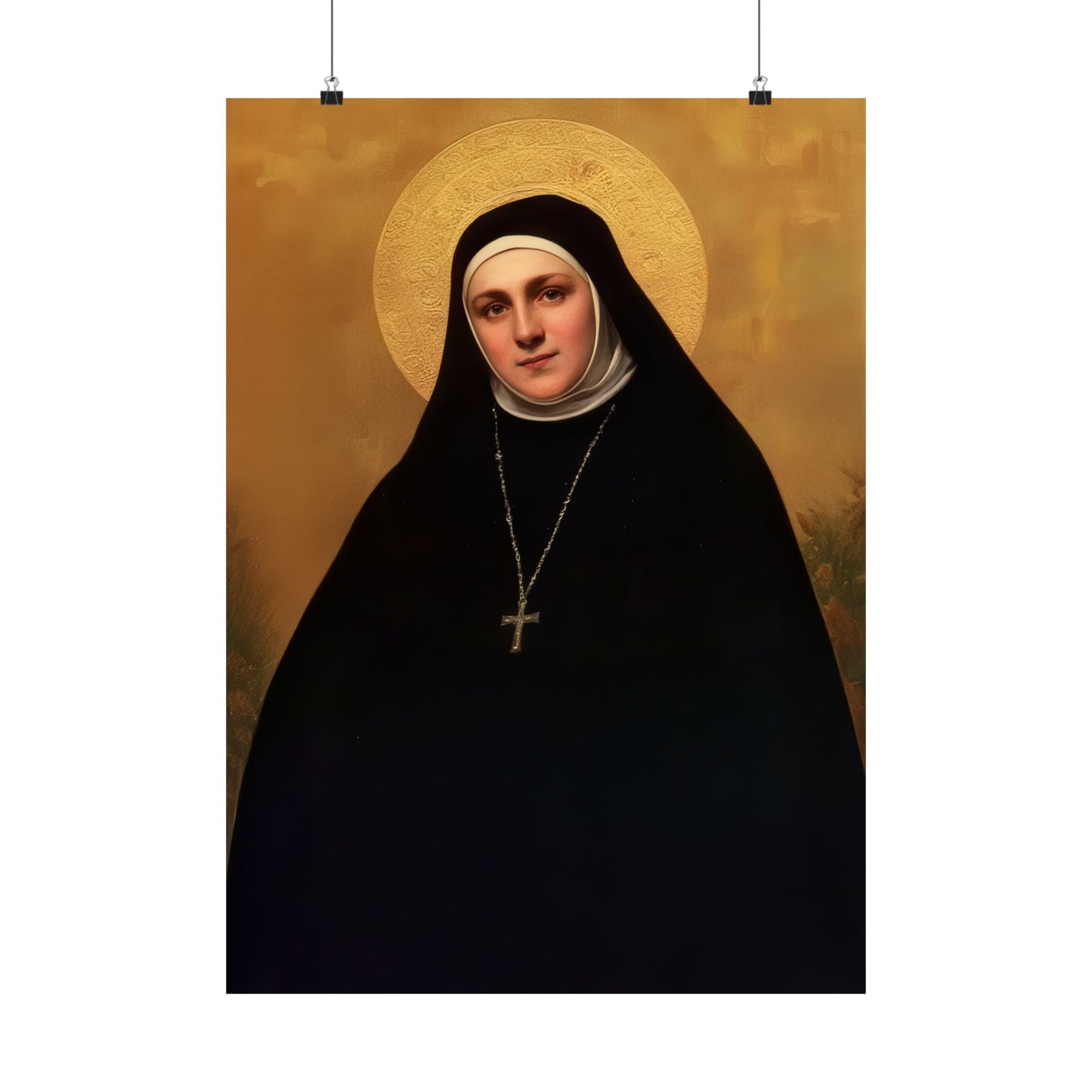 Saint Geltrude Caterina Comensoli - Sanctified Souls Print - Multiple Sizes - Premium Matte Vertical Posters