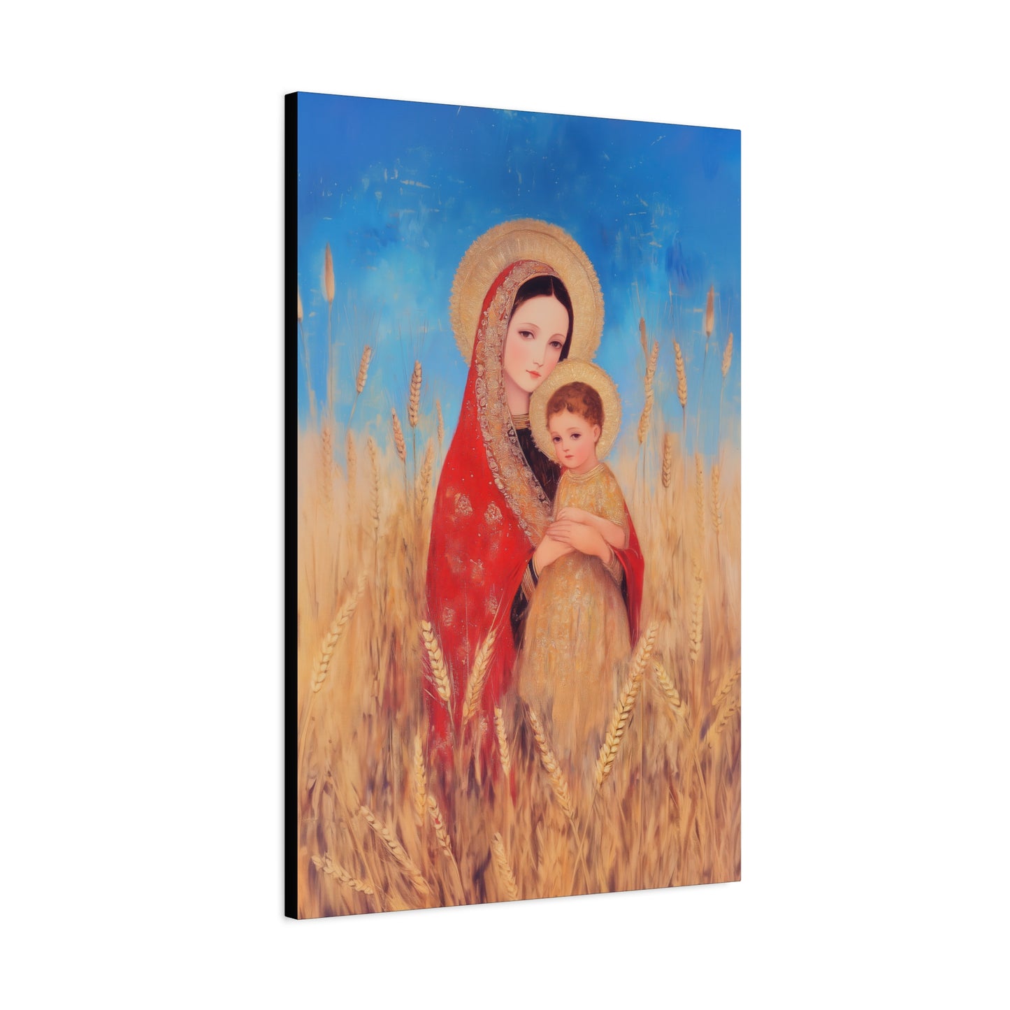 Our Lady of the Harvest  - Multiple Sizes - Catholic Home art - Museum Wrapped Canvas - Sanctified Souls Print