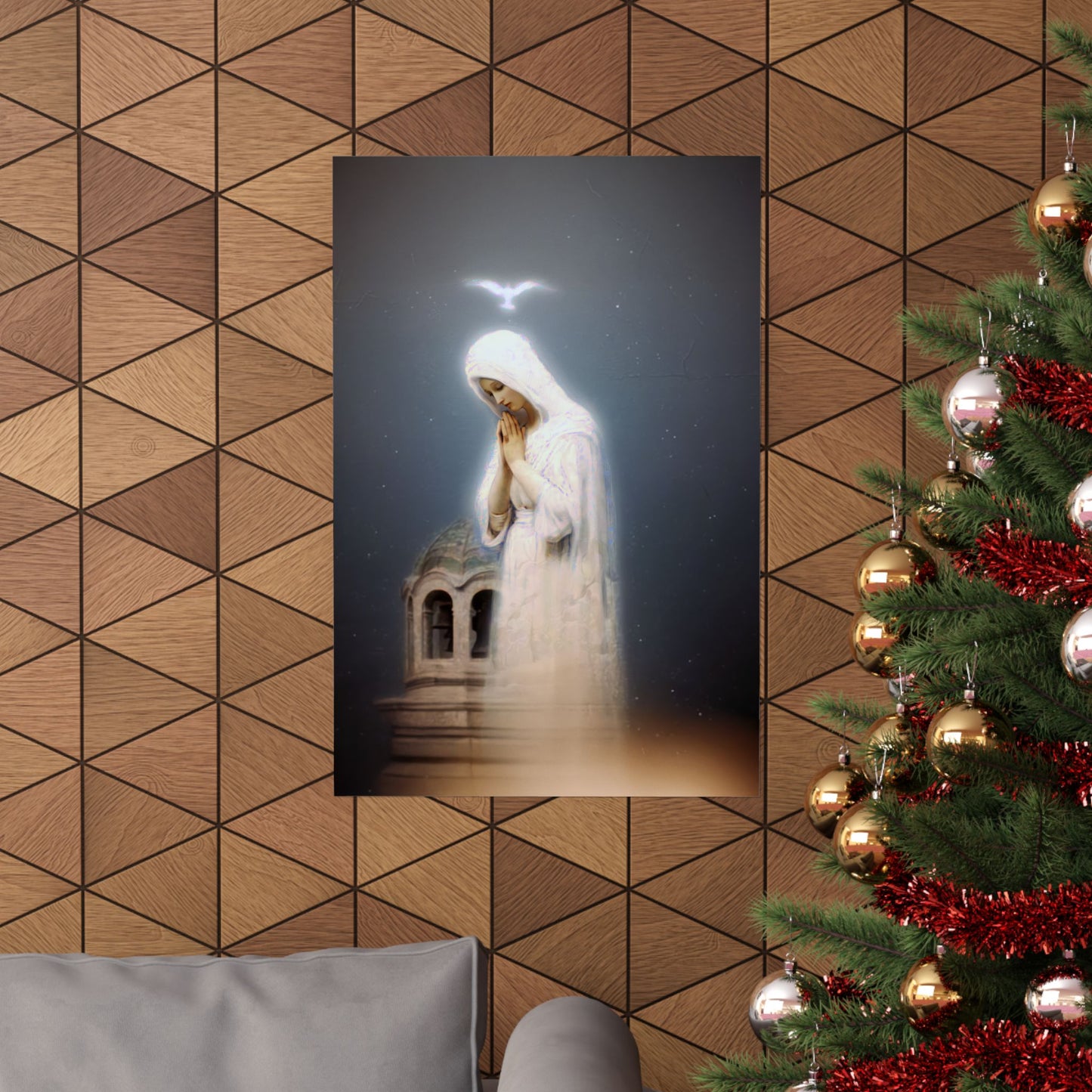 Our Lady of Zeitoun - Mother Mary Print - Marian Art - Sanctified Souls Print - Multiple Sizes - Premium Vertical Posters