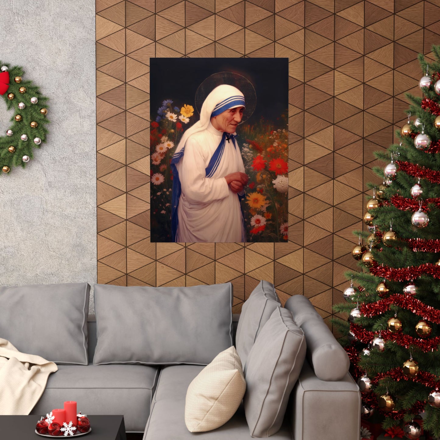 Saint Teresa of Calcutta / Mother Teresa - Sanctified Souls Print - Multiple Sizes - Premium Posters - Catholic Art - Christian Home Decor Artwork