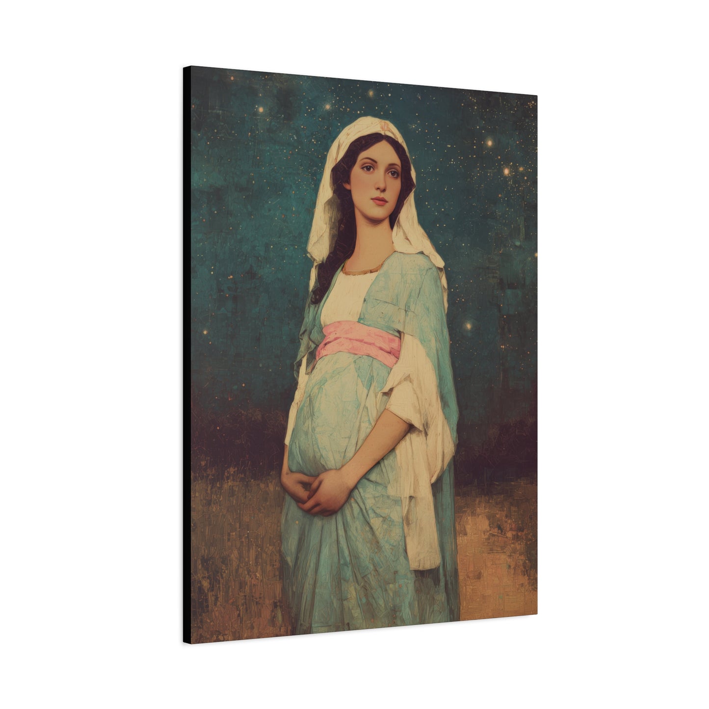 Our Lady of 'O' - Our Lady of Expectation - Mother Mary - Marian Art - Gallery Wrapped Canvas - Print - Catholic Art Print