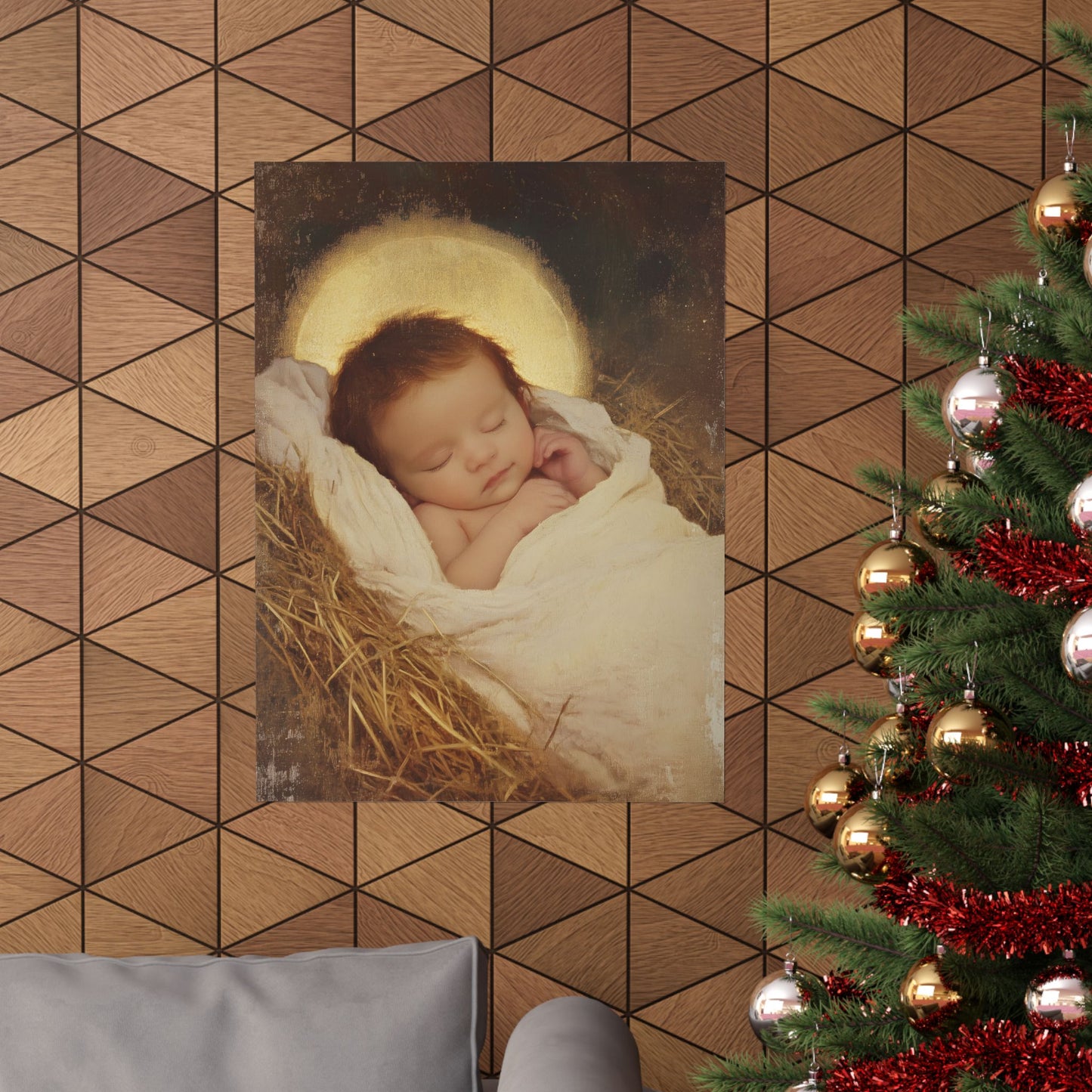 Jesus, the Newborn Light of the World - Sanctified Souls Print - Multiple Sizes - Premium Matte Vertical Posters