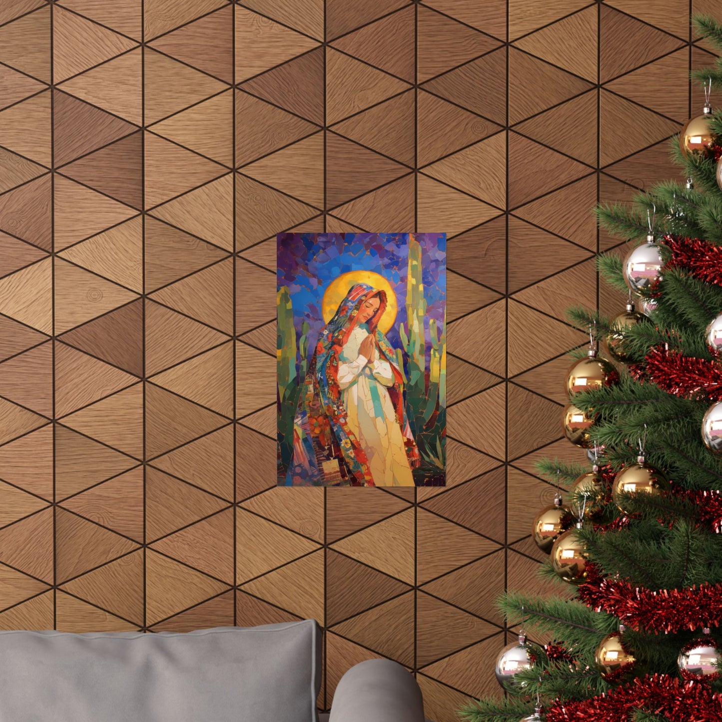 Radiant Light of Our Lady of Guadalupe Poster Print - Sanctified Souls Print - Multiple Sizes - Premium Posters - Catholic Art