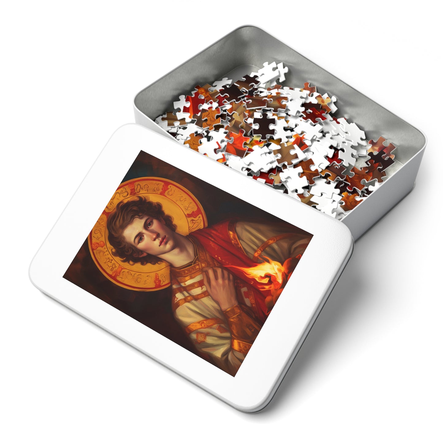 Saint Lawrence - Puzzle and Keepsake Tin - Religious Jigsaw Puzzle (30, 110, 252, 500,1000-Piece) - Religious Puzzle