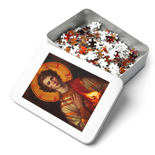 Saint Lawrence - Puzzle and Keepsake Tin - Religious Jigsaw Puzzle (30, 110, 252, 500,1000-Piece) - Religious Puzzle
