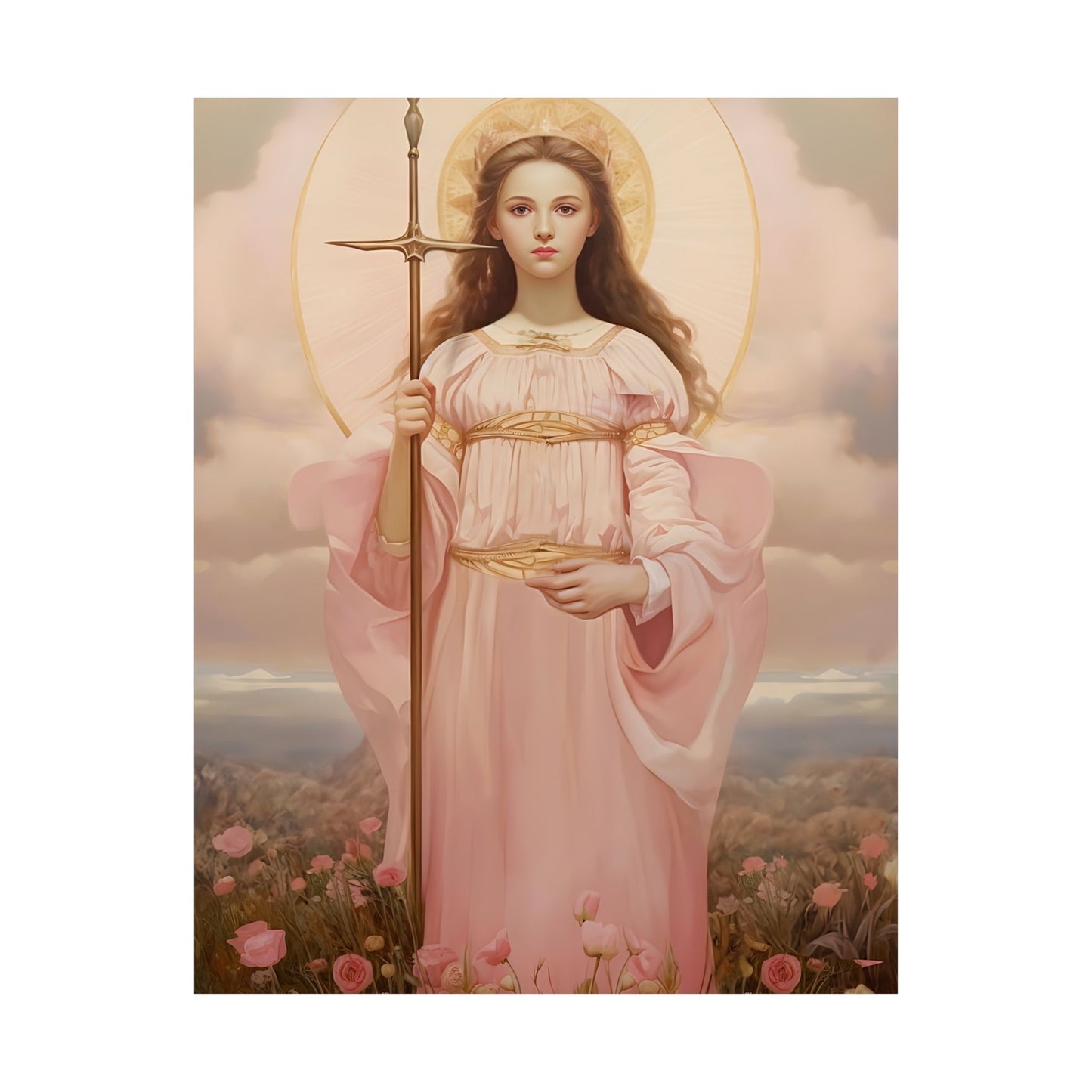 Saint Philomena Print - Sanctified Souls Print - Multiple Sizes - Premium Matte Vertical Posters